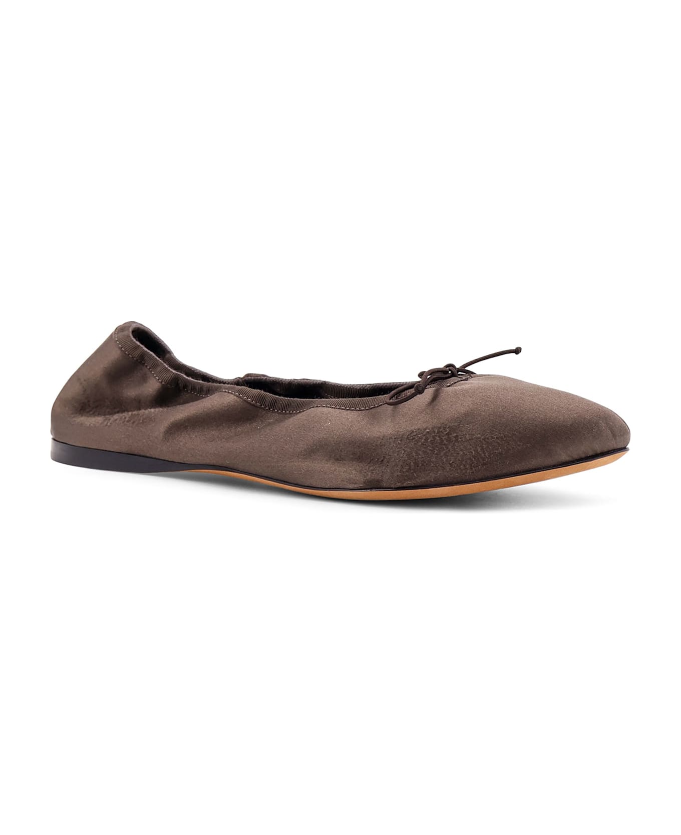 The Row Awar Flat Satin Ballerinas - Brown