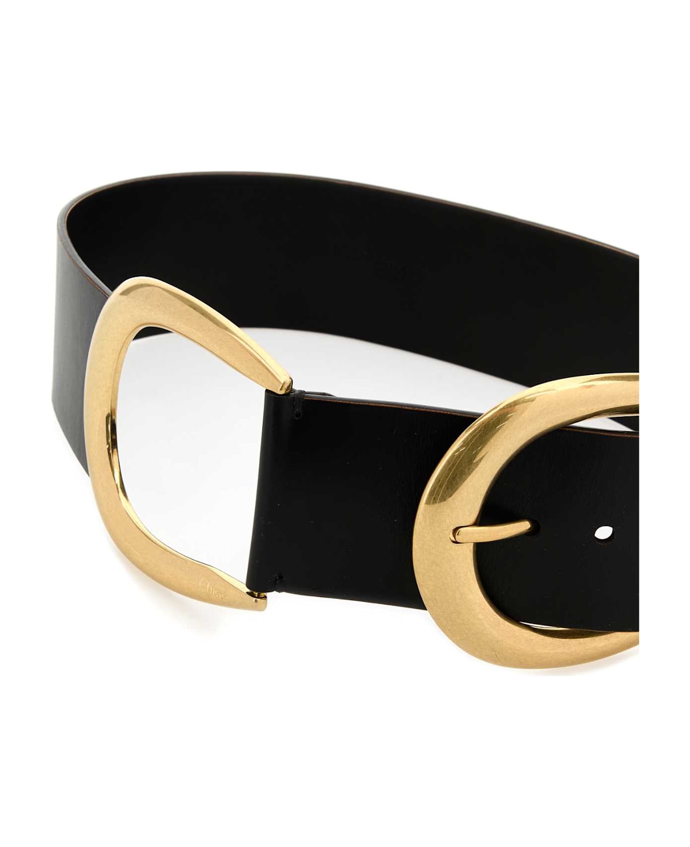Chloé Black Leather Chloã¨ Anita Belt - Black