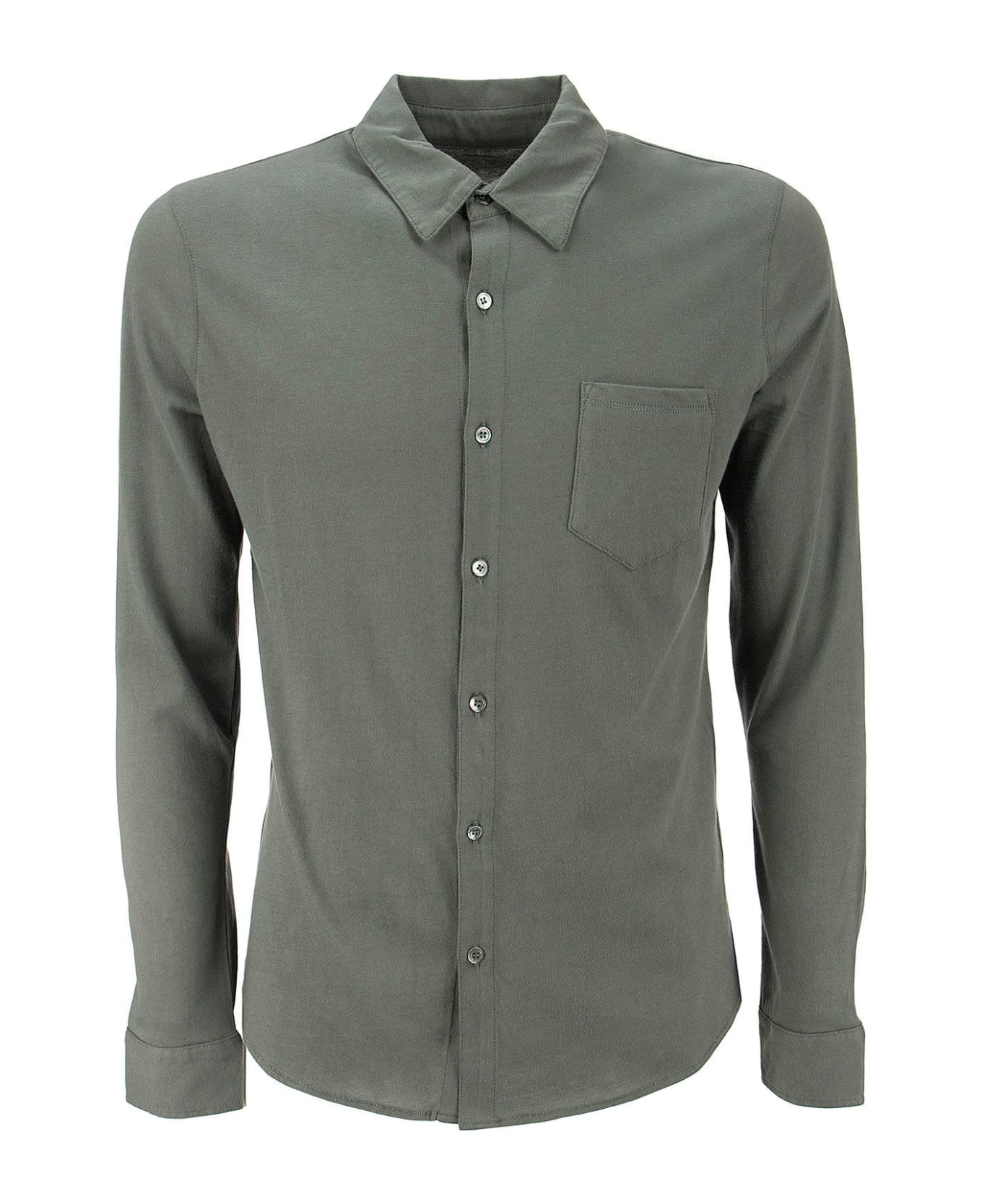 Majestic Filatures Deluxe Cotton Long Sleeve Shirt - Graphite シャツ