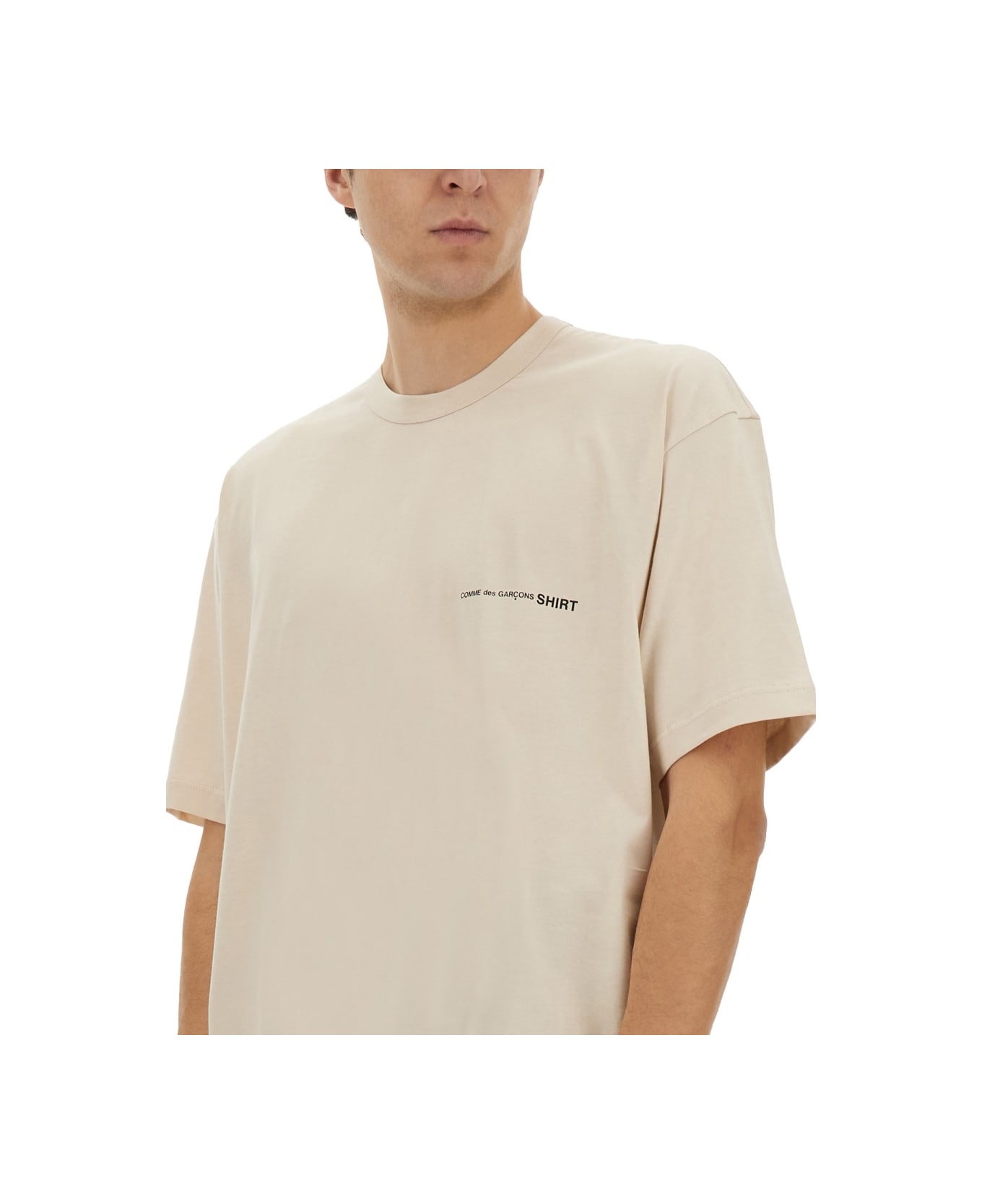 Comme des Garçons T-shirt With Logo - Beige