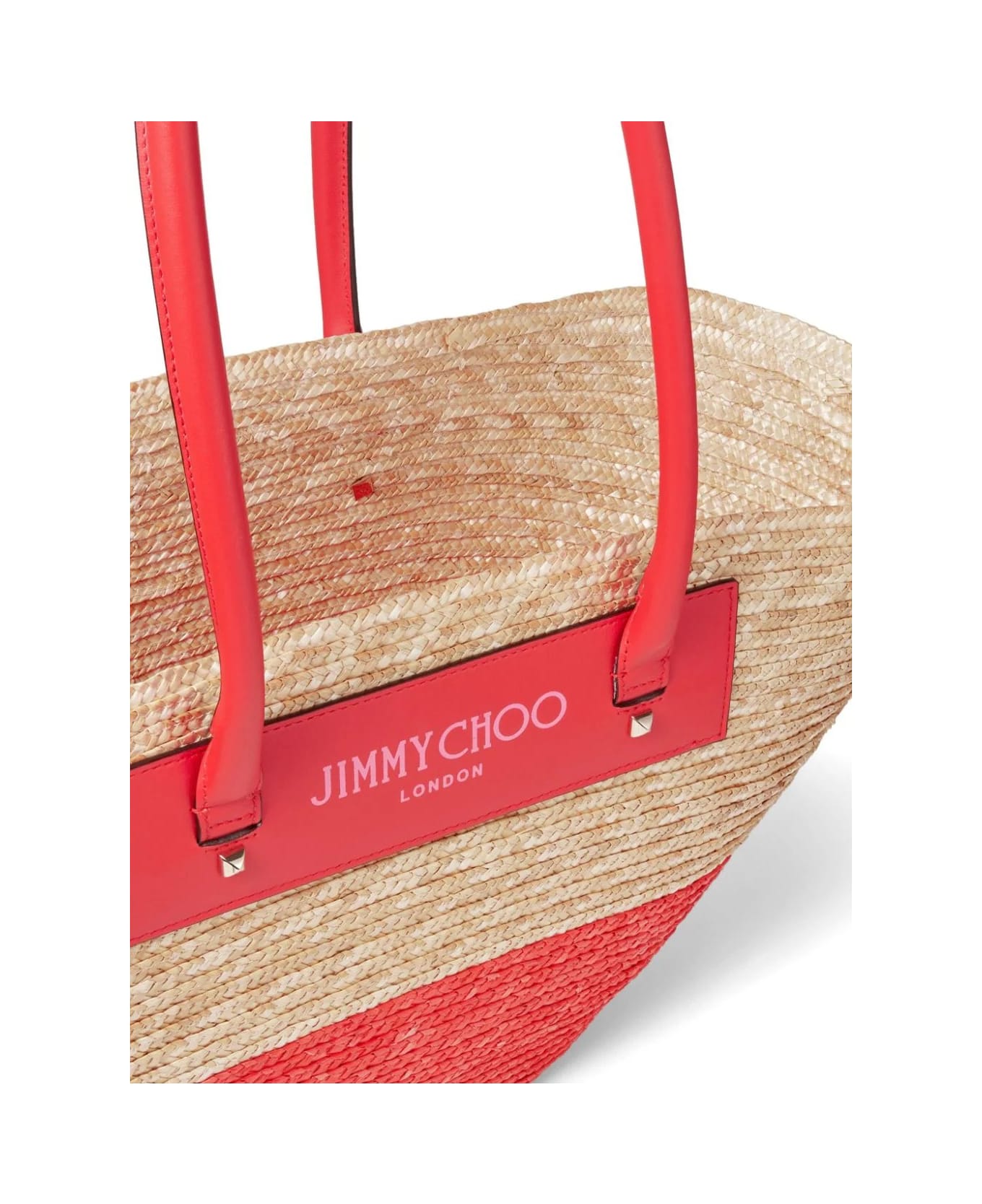 Jimmy Choo Beach Basket Tote/m - Red トートバッグ