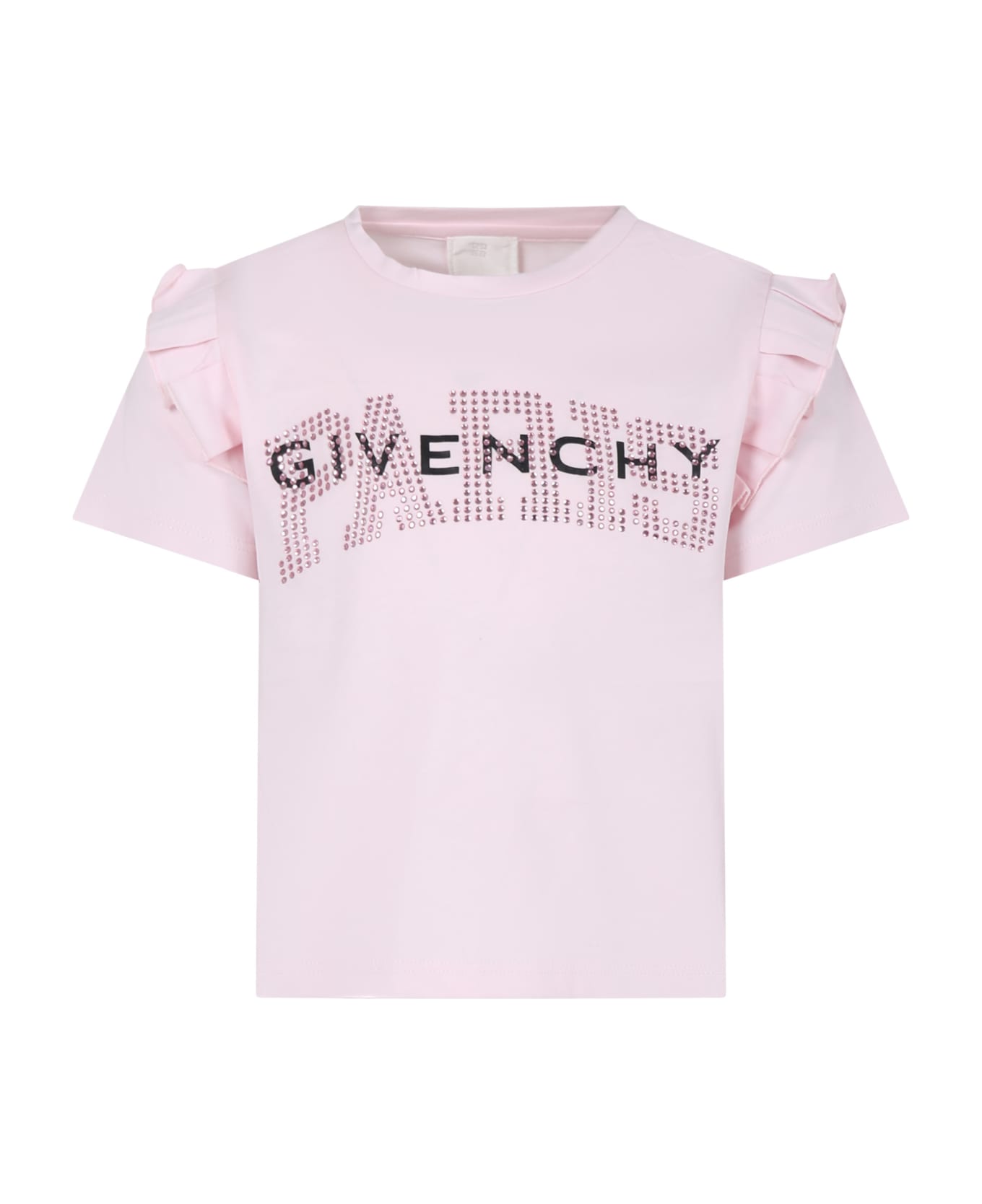 Givenchy Pink T-shirt For Girl With Logo - Pink