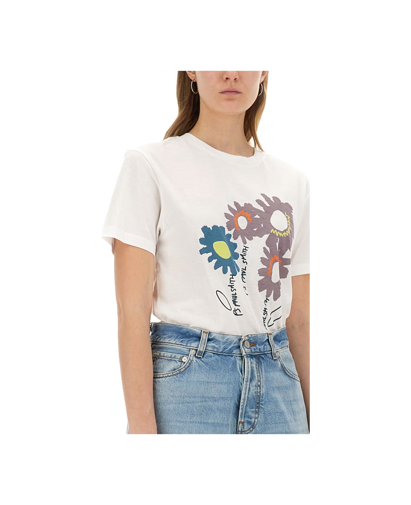 PS by Paul Smith T-shirt 
floral
 - WHITE
