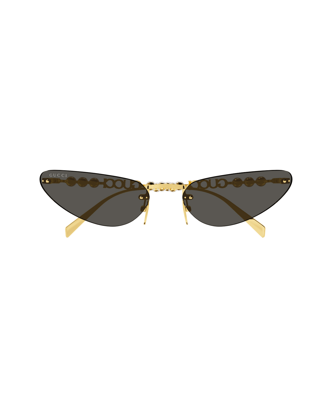 Gucci Eyewear Gucci Gg1920s Linea Name Of Brand 001 Gold Grey Sunglasses - Oro