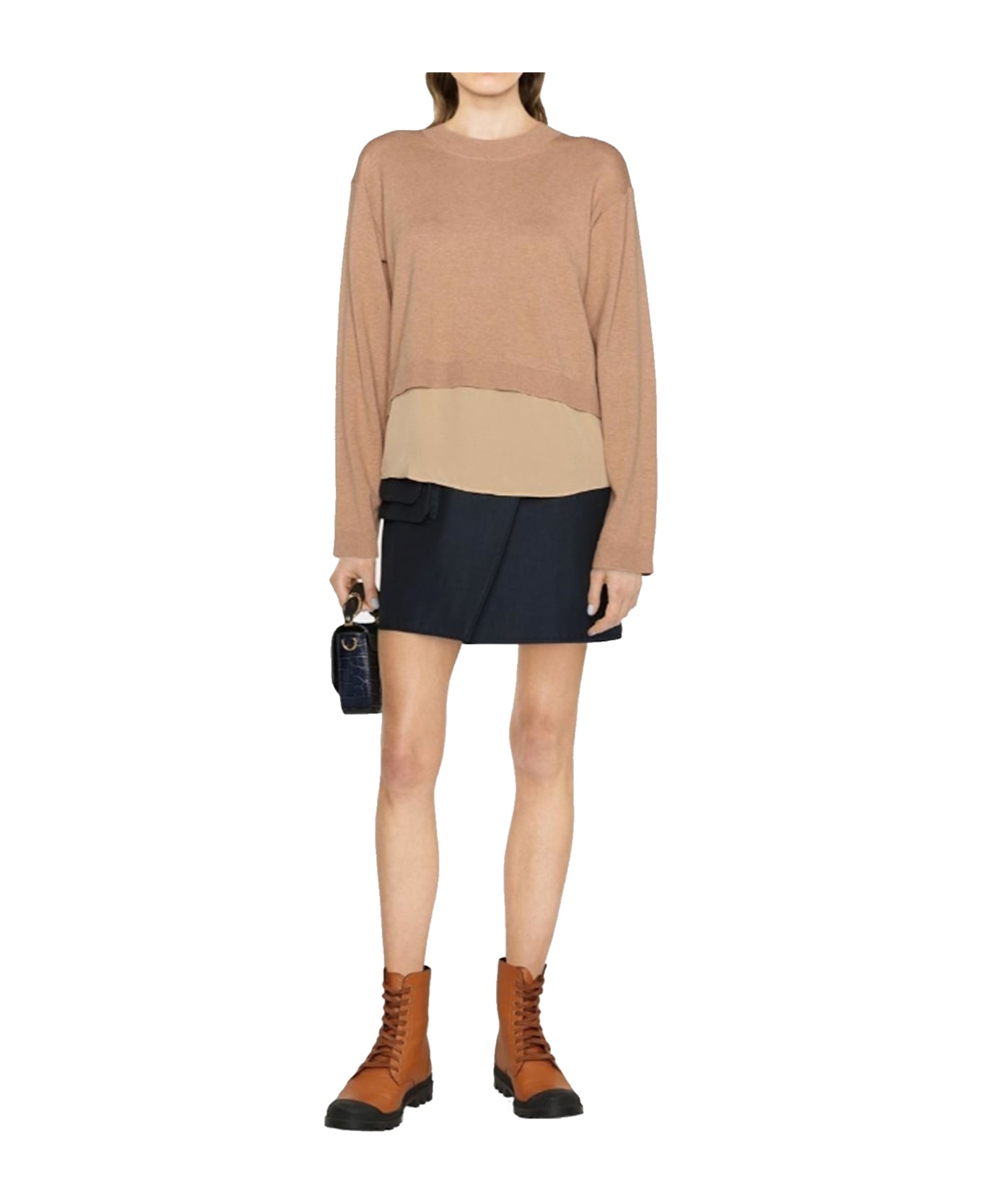 See by Chloé Cotton And Wool Sweater - Brown