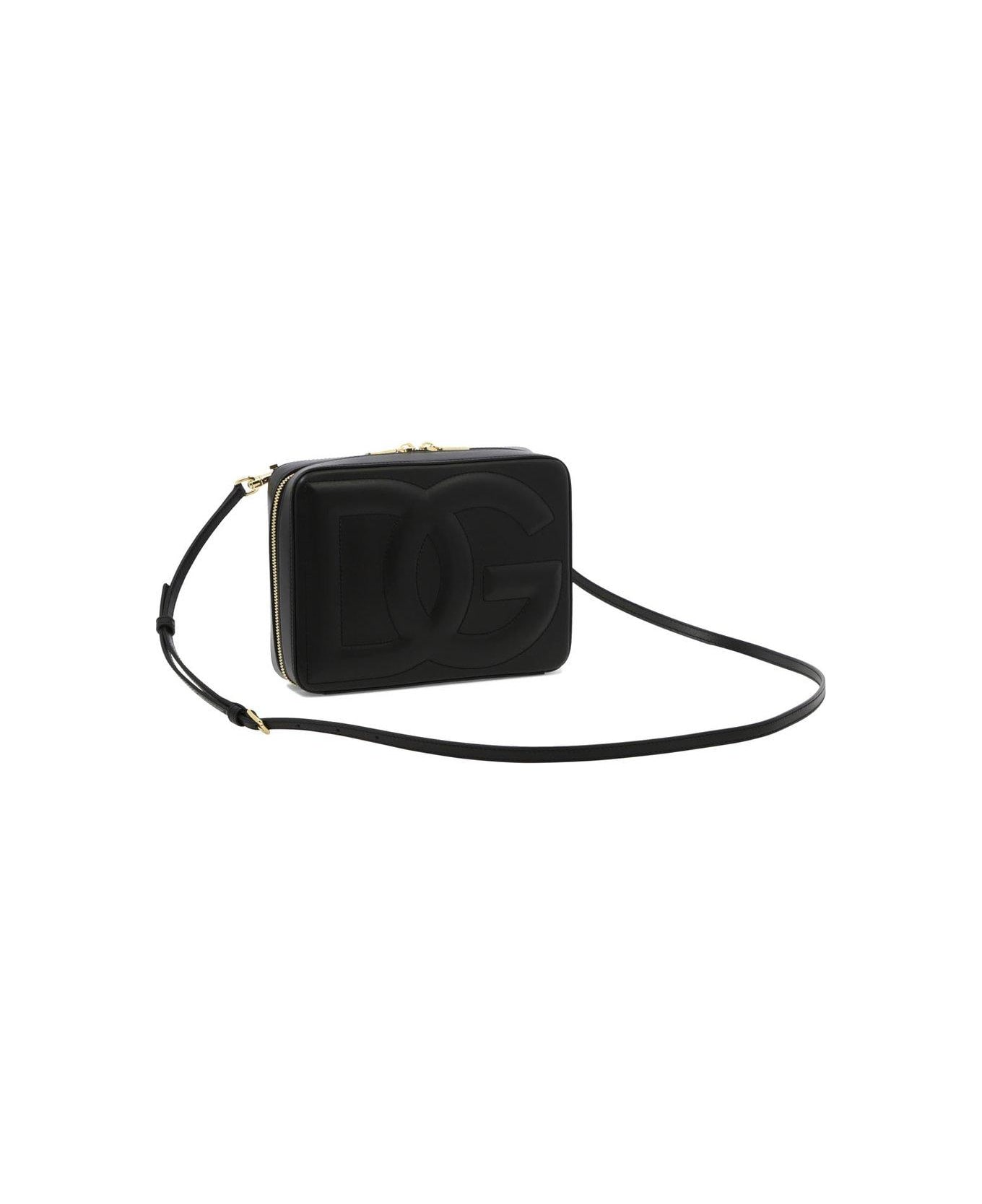 Dolce & Gabbana Logo Embossed Camera Bag - Black バッグ