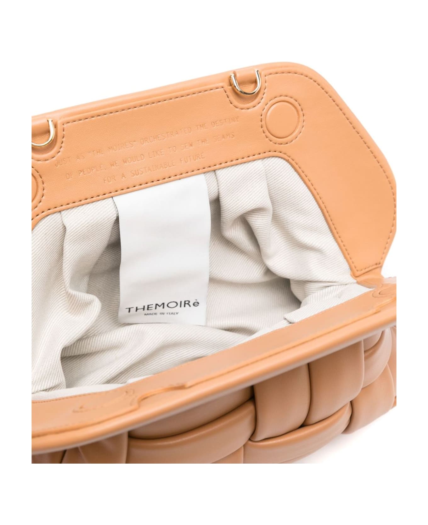 THEMOIRè Bios Brown Macadamia Clutch - Beige