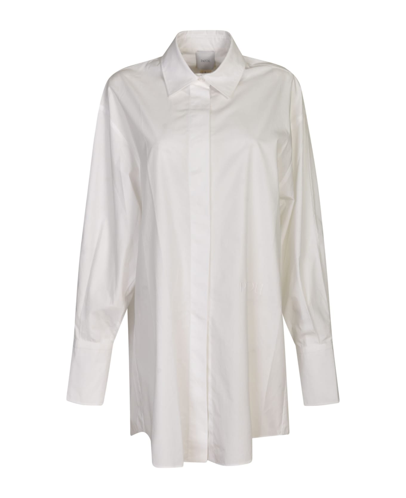 Patou Mini Shirt Dress - White