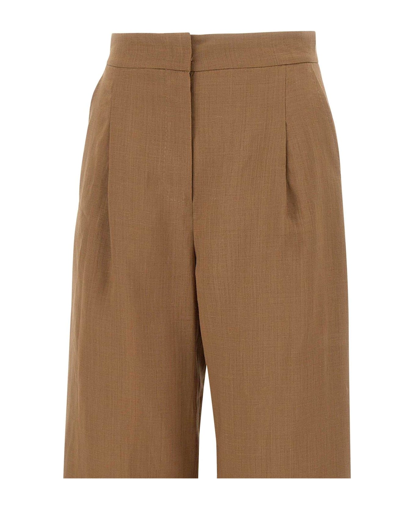 Max Mara Studio Dazzy Wide Leg Trousers - Tabacco