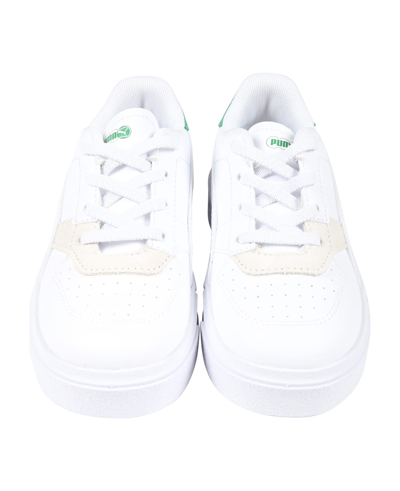 Puma White Cali Court Match Ps Sneakers For Kids With Logo - White シューズ