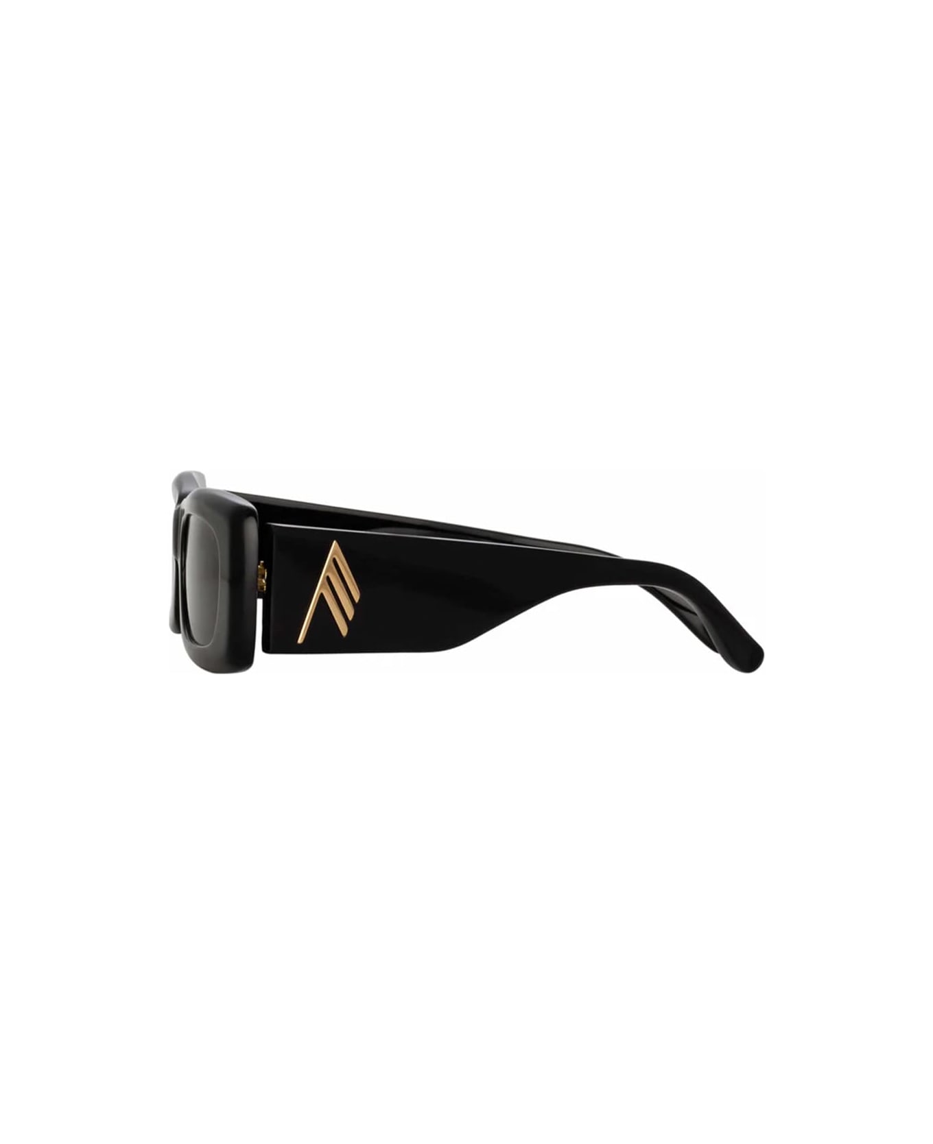 The Attico Mini Marfa - Black / Yellow Gold Sunglasses - Black