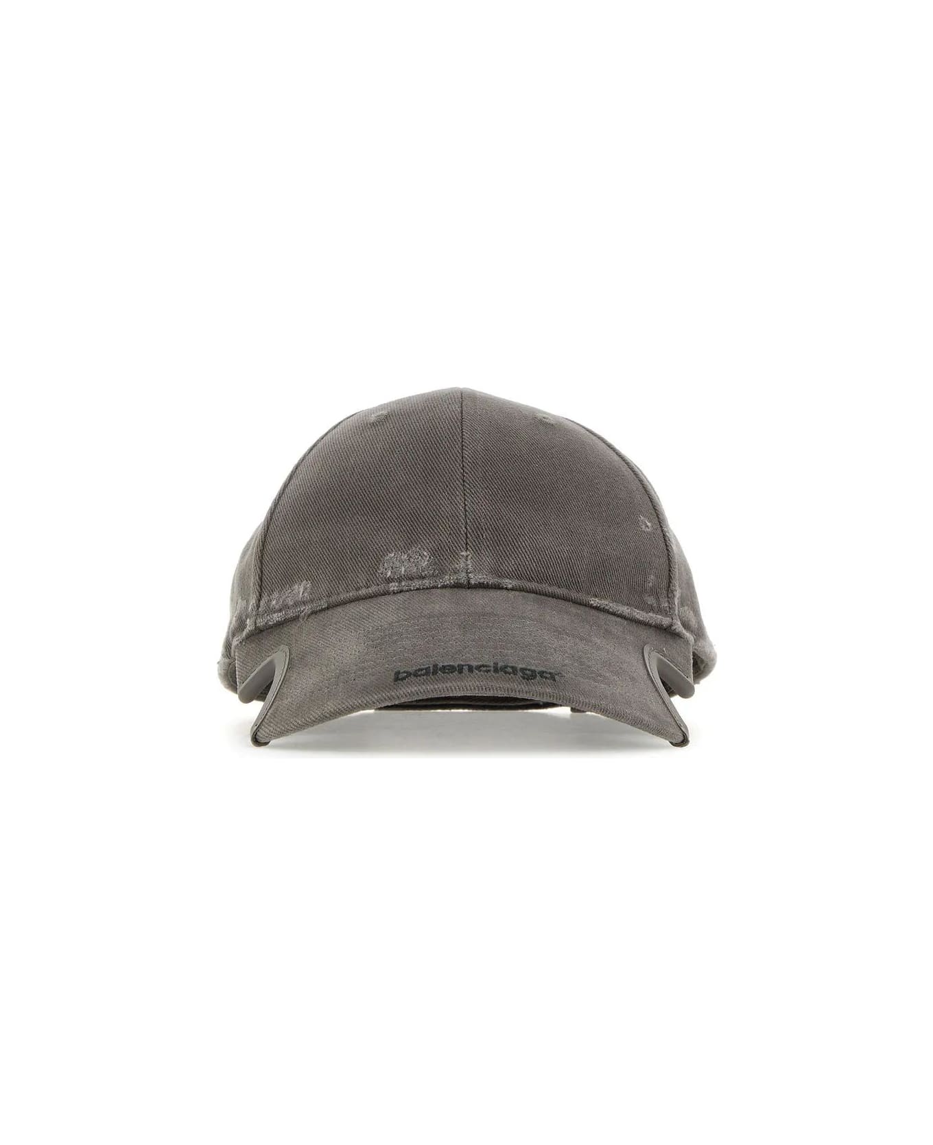 Balenciaga Dark Grey Drill Baseball Cap - Grey