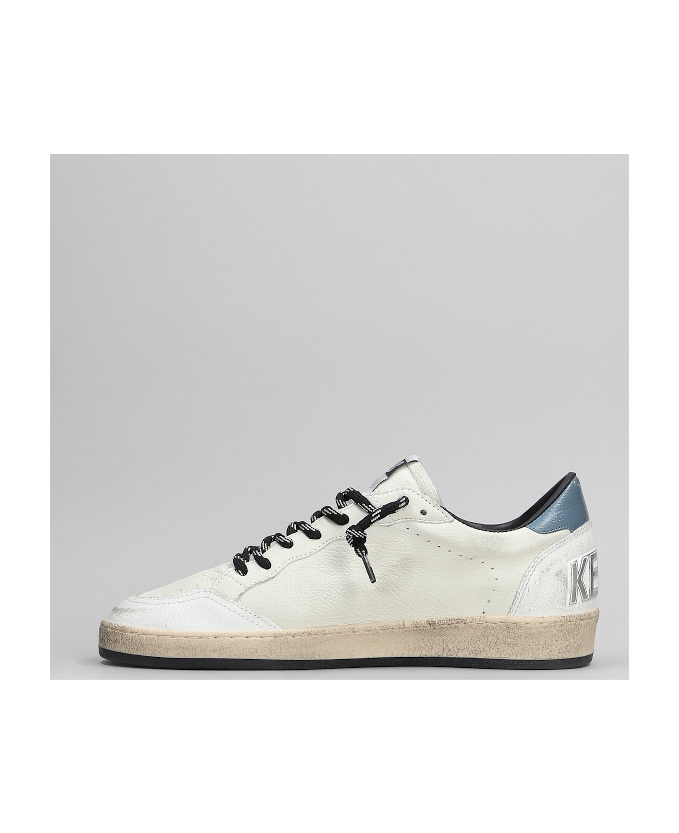 Golden Goose Ball Star Sneakers In White Leather - white