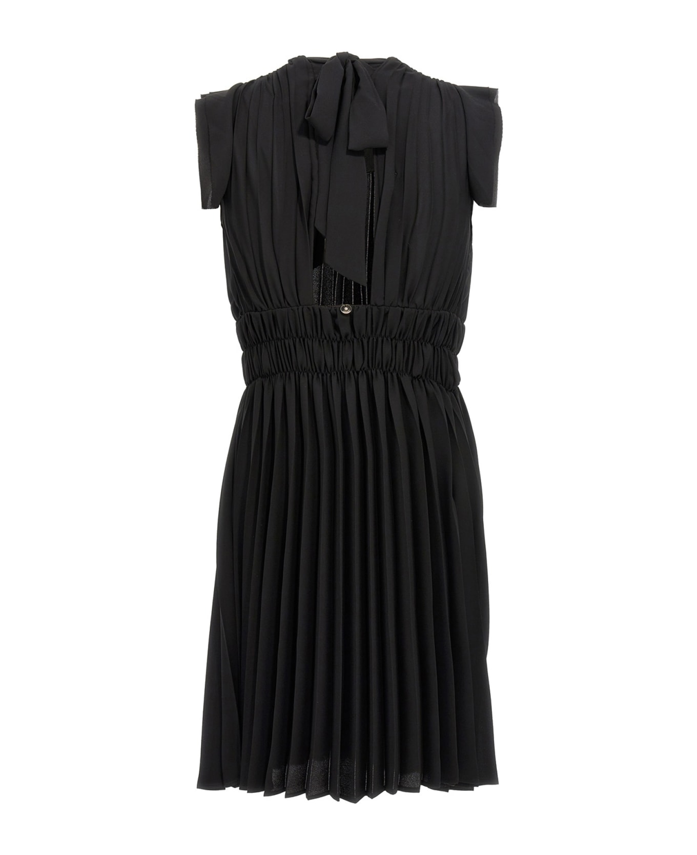 Liu-Jo Pleated Georgette Dress - Black  