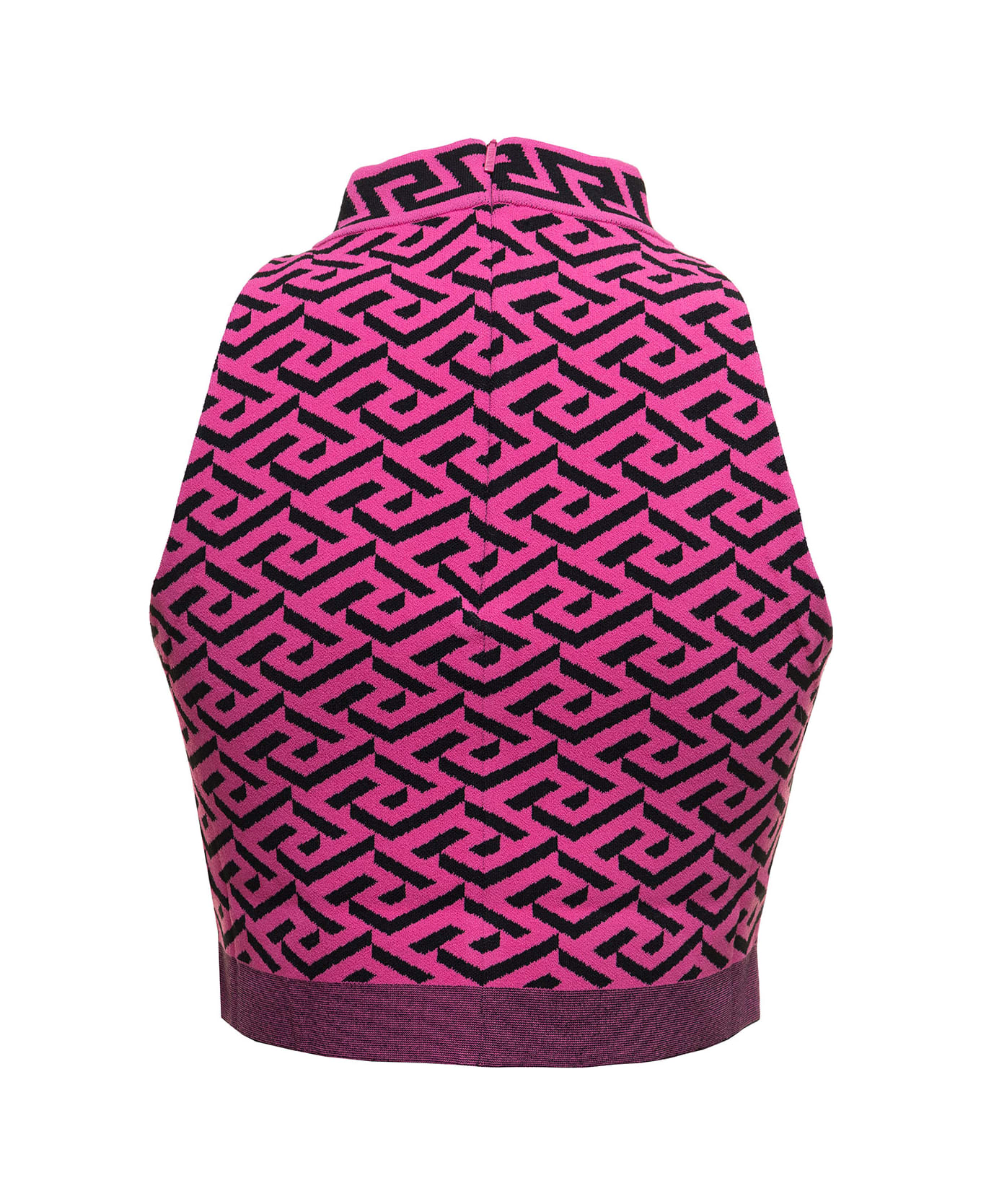 Versace Jacquard Knit Sleveeless Top - Fuxia