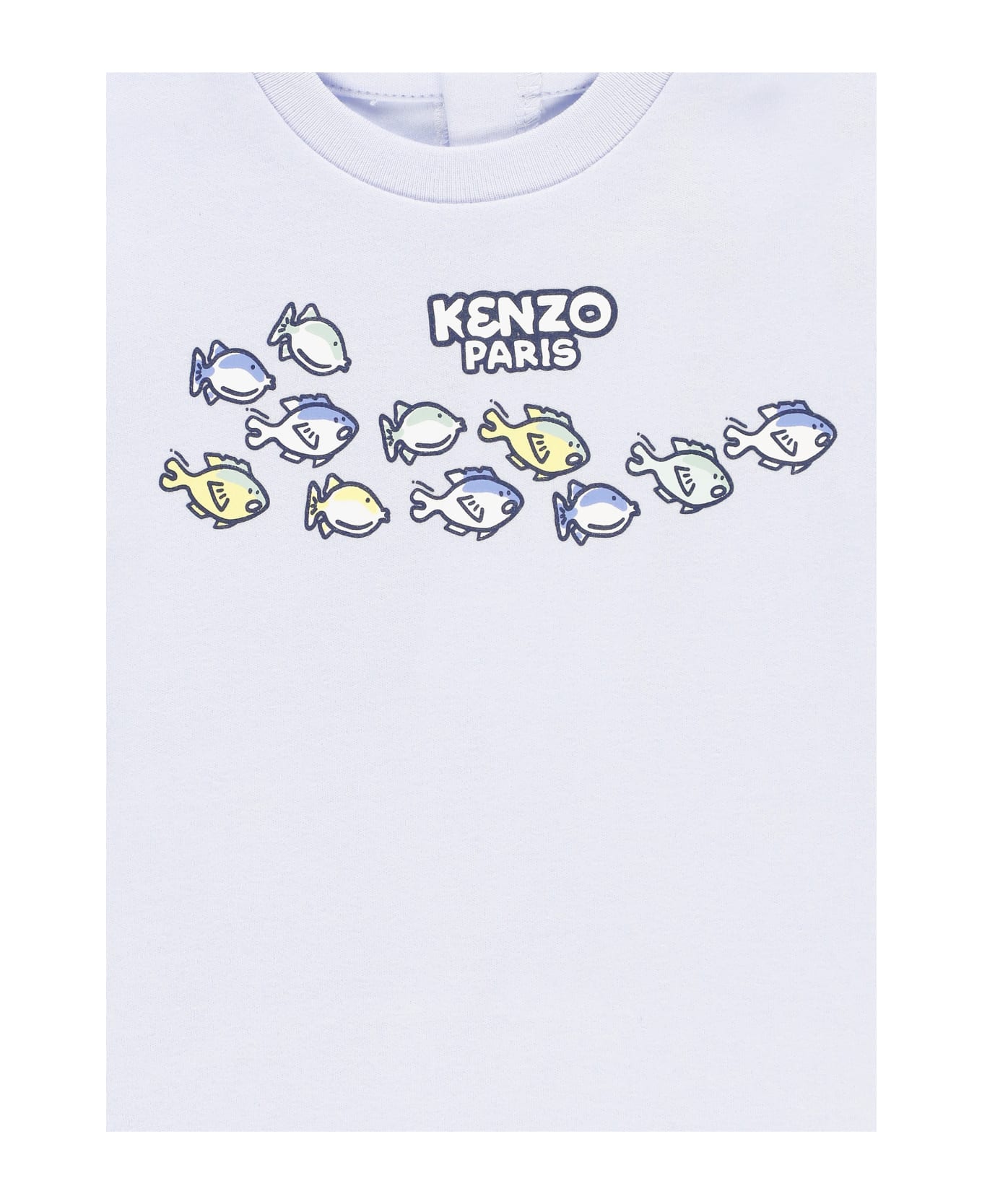 Kenzo Kids Cotton Onesie - Light Blue ボディスーツ＆セットアップ