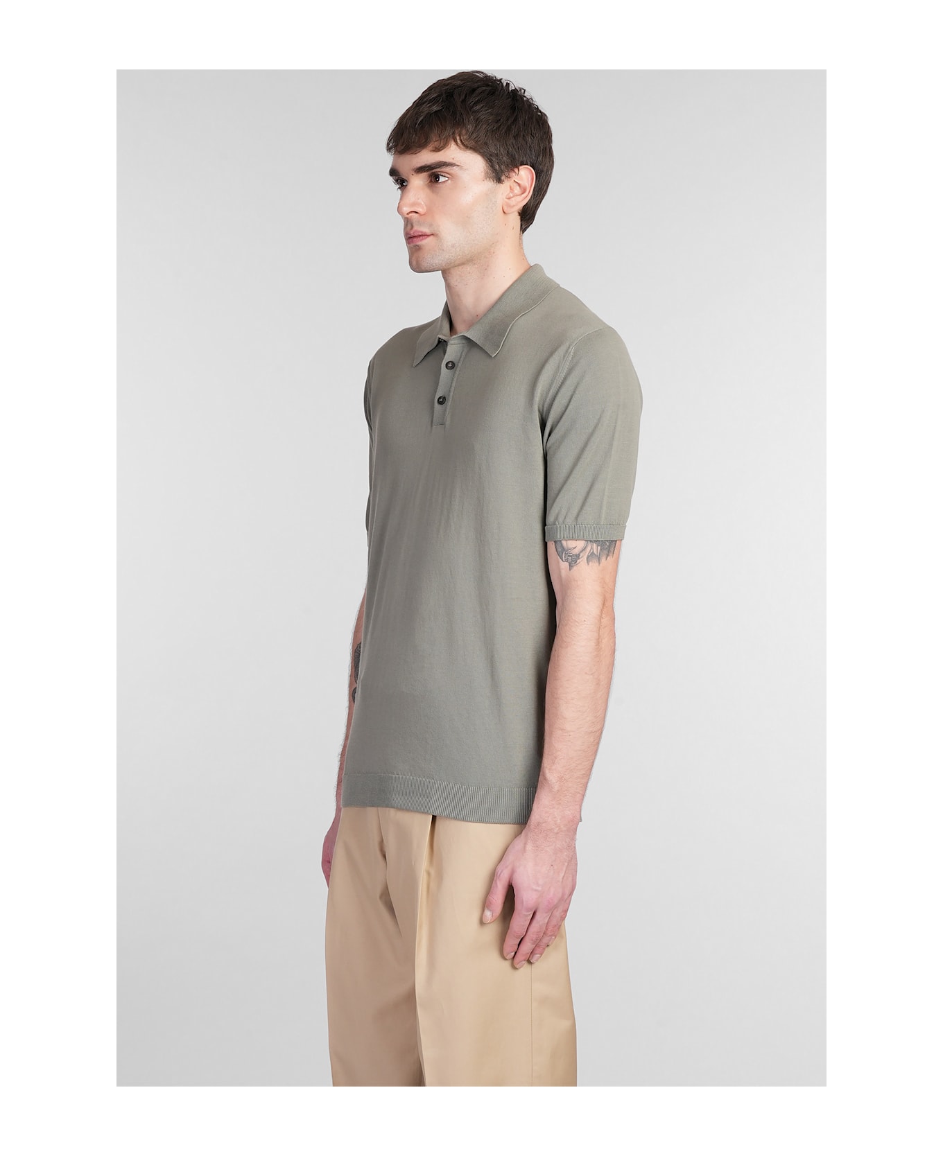 Roberto Collina Polo In Green Cotton - green