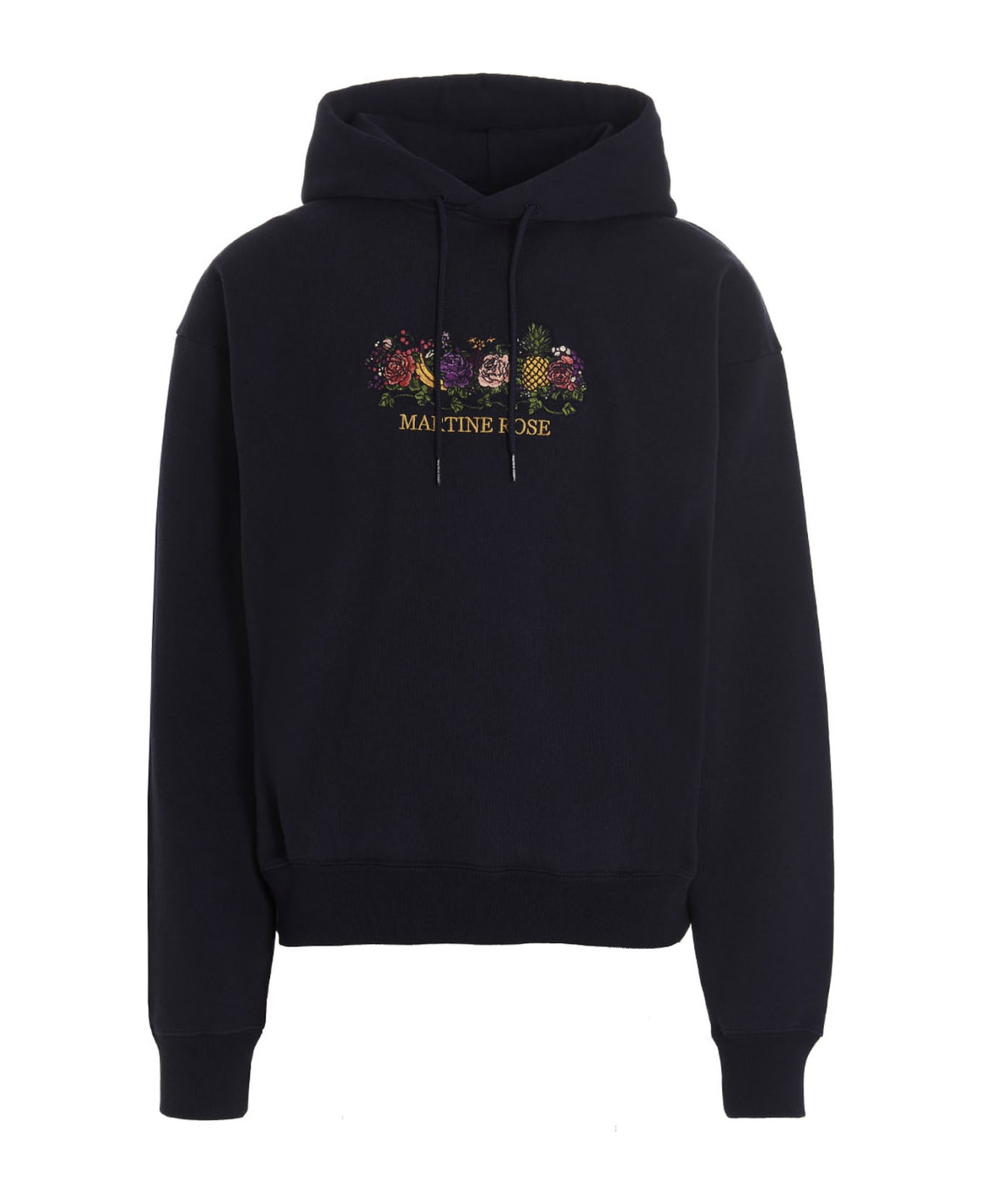 Martine Rose Logo Embroidery Hoodie - BLUE
