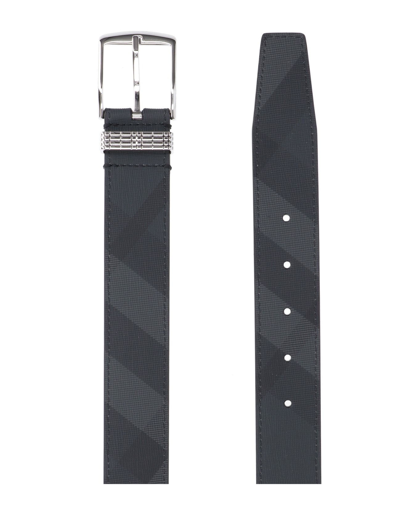 Burberry Check Belt - Grey