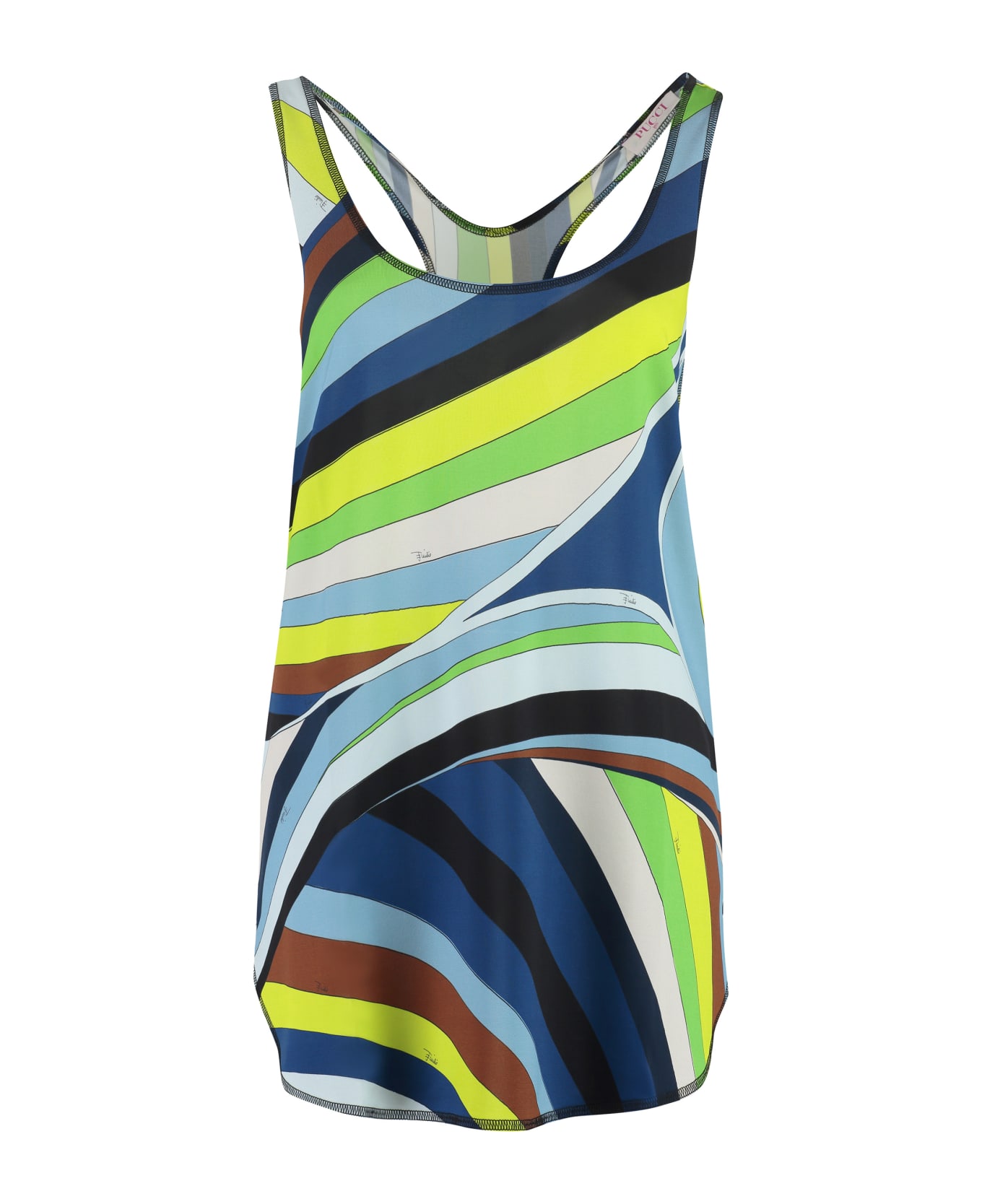 Pucci Tank Top In Jersey - Multicolor トップス
