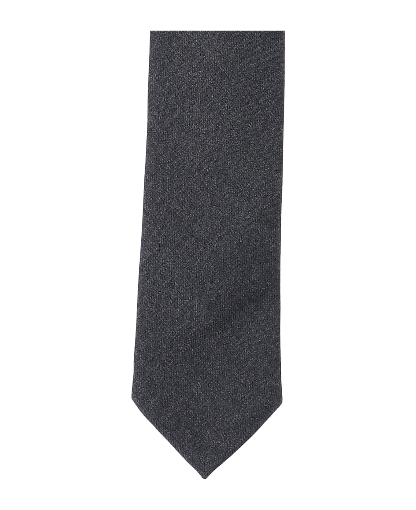 Thom Browne Tricolor Detail Tie - Gray