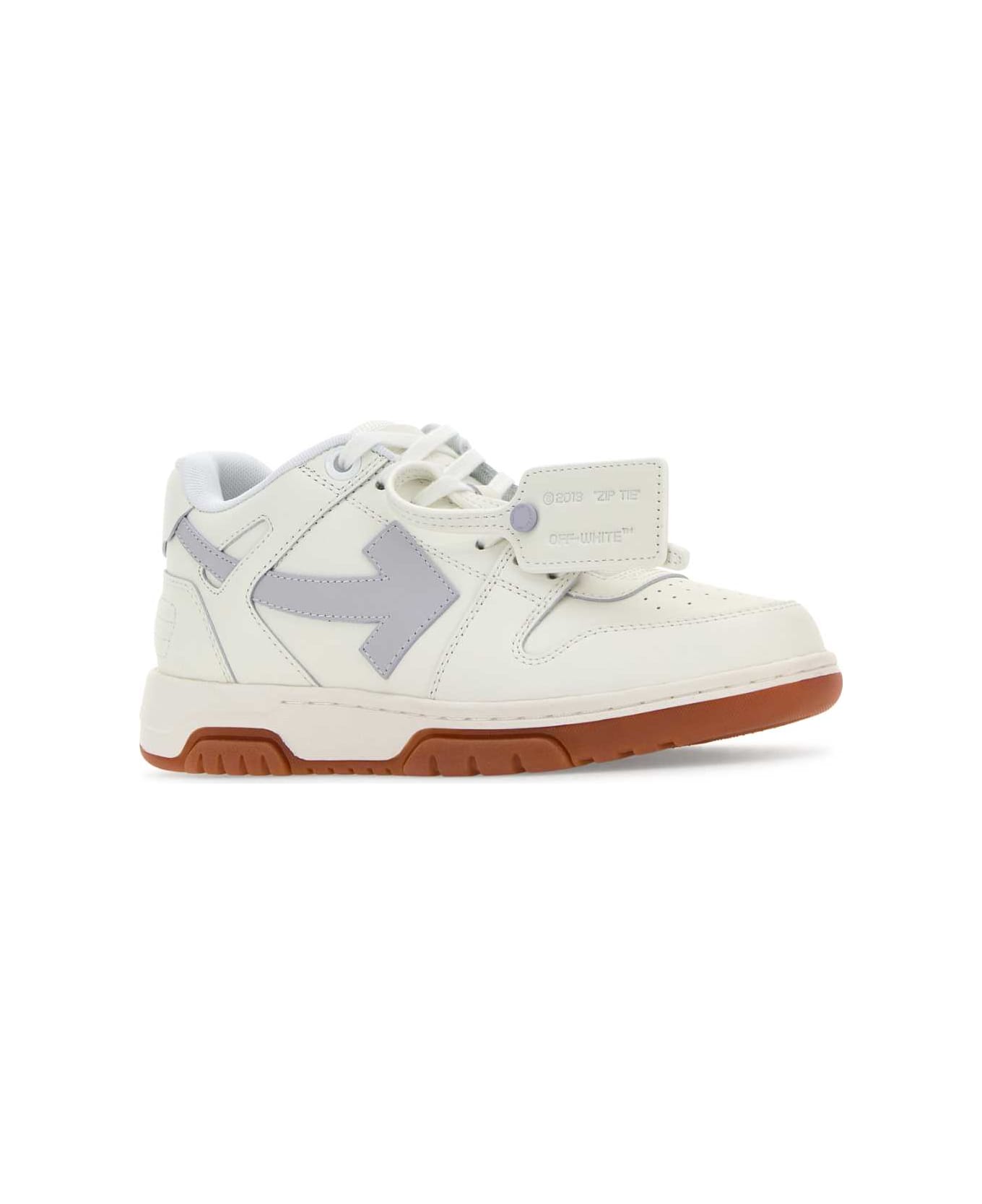 Off-White Two-tone Leather Out Of Office Sneakers - WHITELIGH
