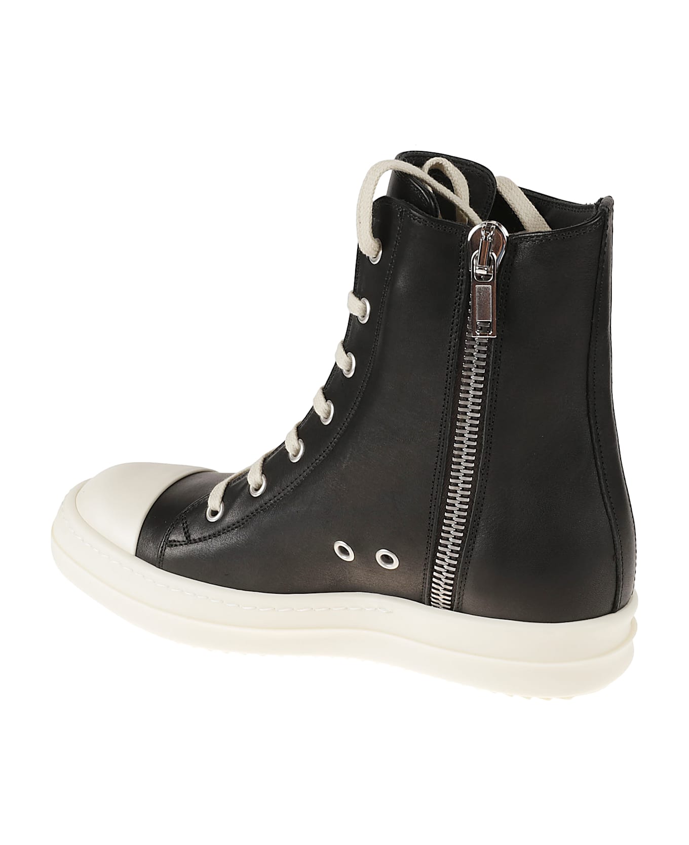 Rick Owens Hi-top Lace-up Sneakers - Black/Milk