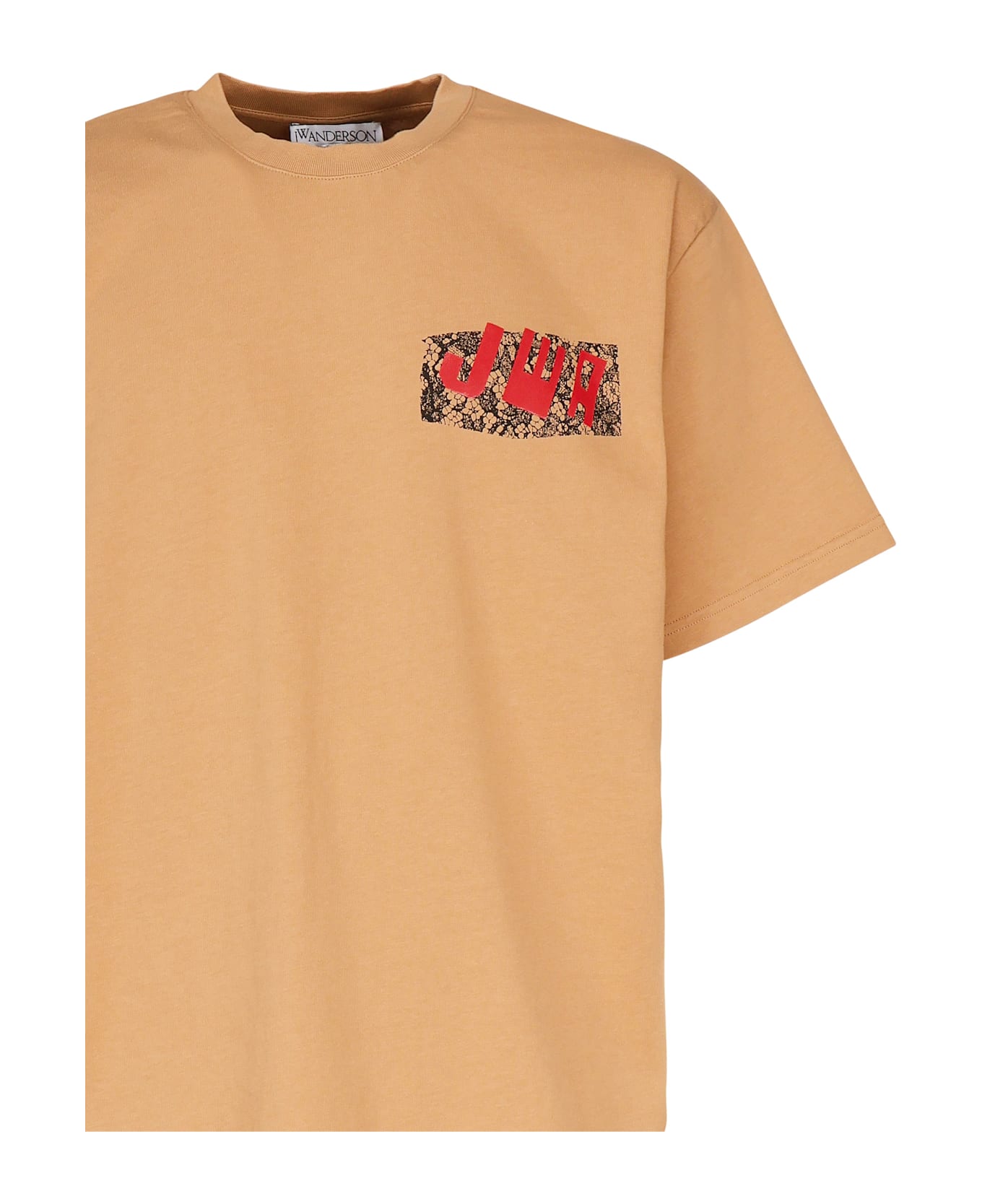 J.W. Anderson T-shirt With Jwa Logo Lace Effect - Beige