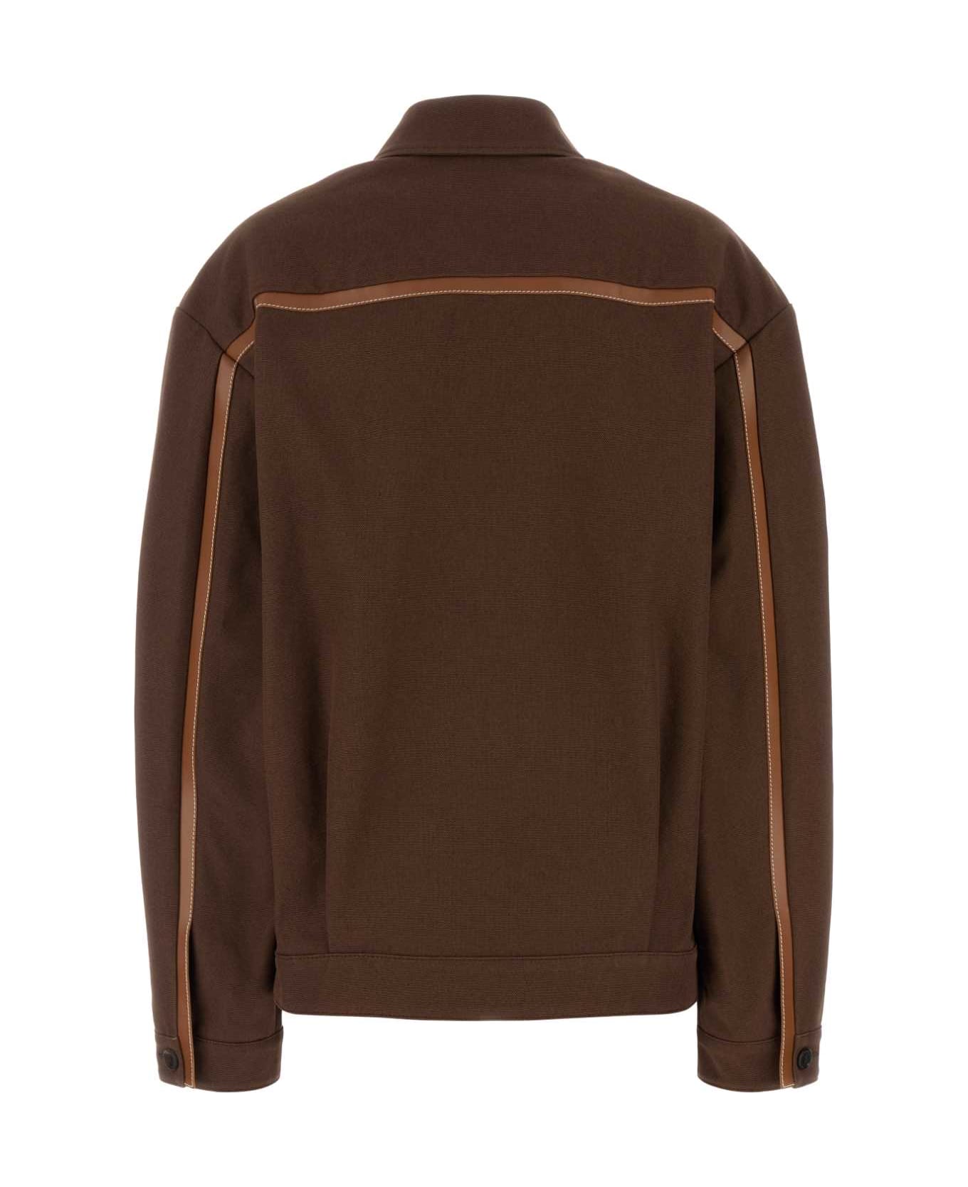 Miu Miu Chocolate Cotton Jacket - CACAO