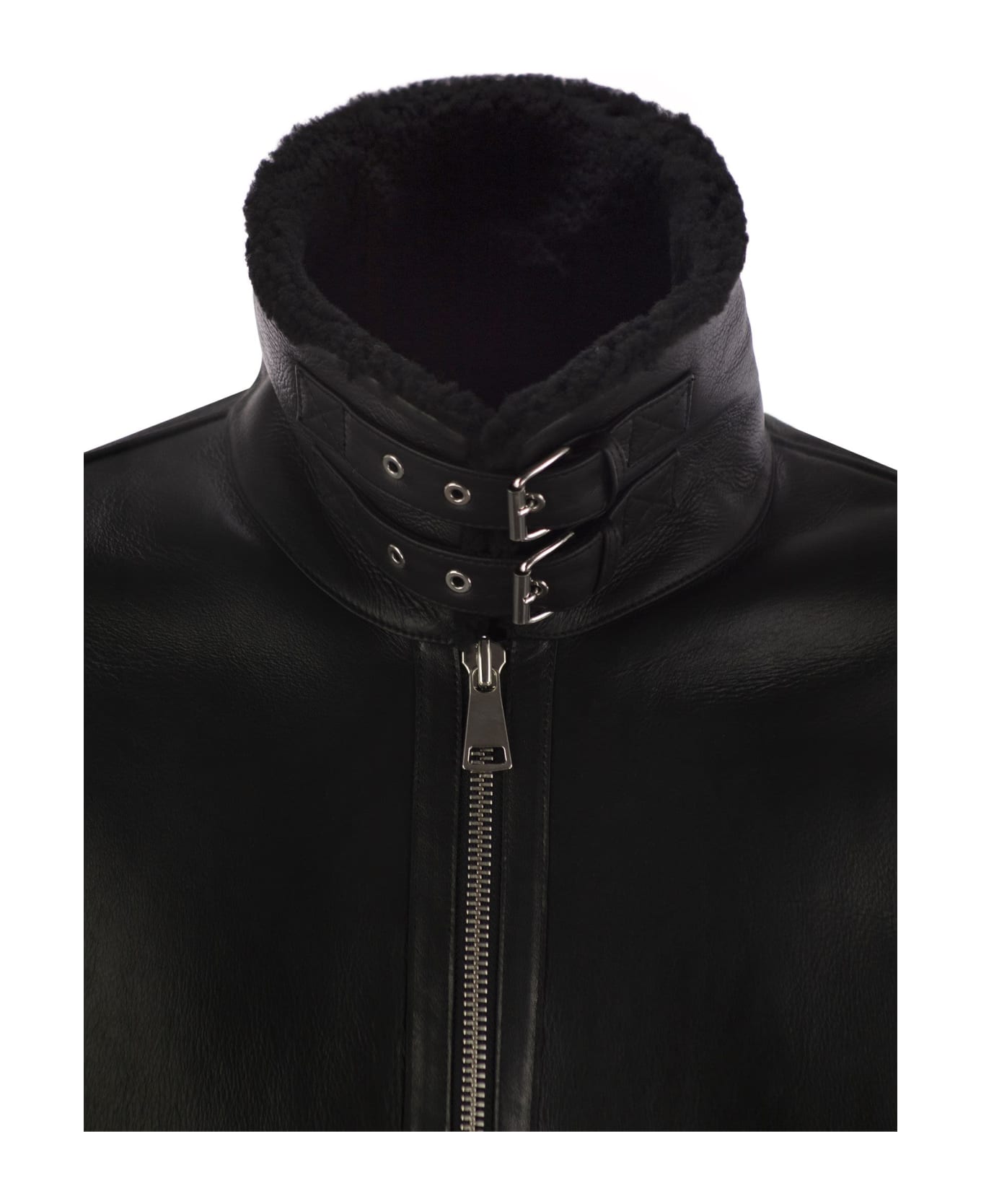 Dondup Regular Shearling Jacket - Black
