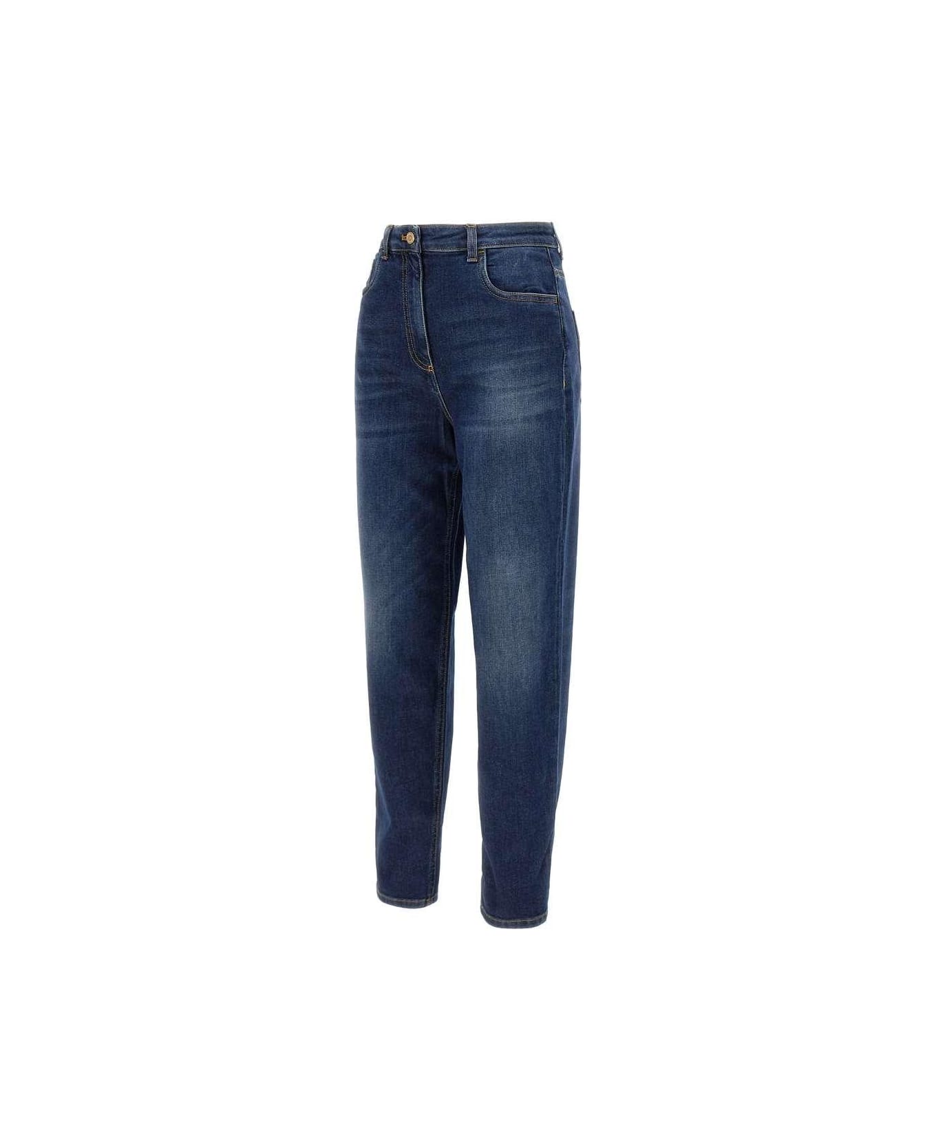 Elisabetta Franchi Straight Leg Jeans - Blu denim