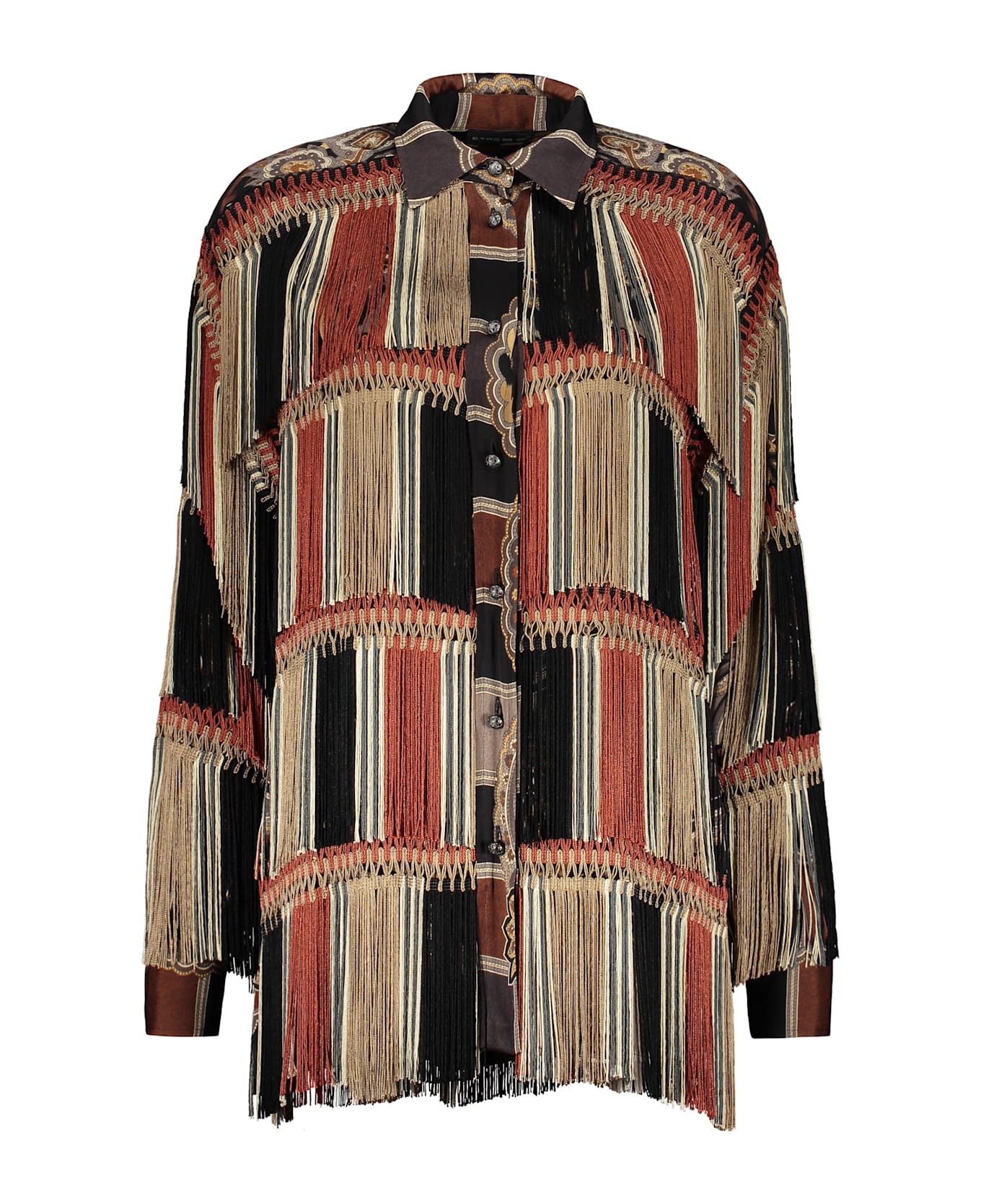 Etro Printed Viscose Shirt - brown