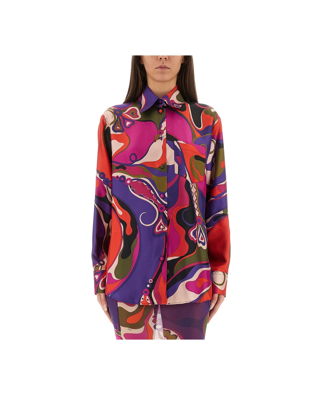 Pucci Orchid Print Shirt - MULTICOLOUR