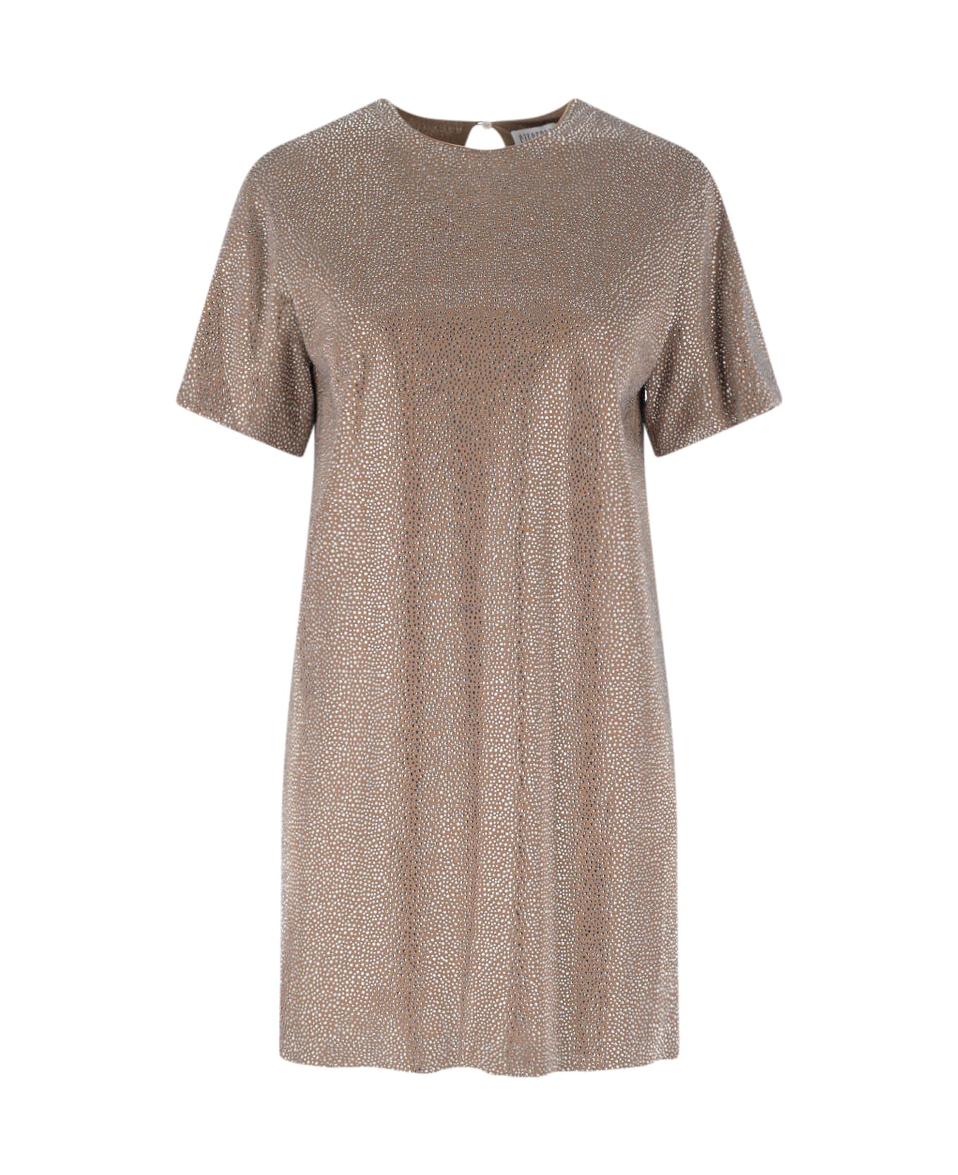 Giuseppe di Morabito Rhinestone Mini Dress - Brown