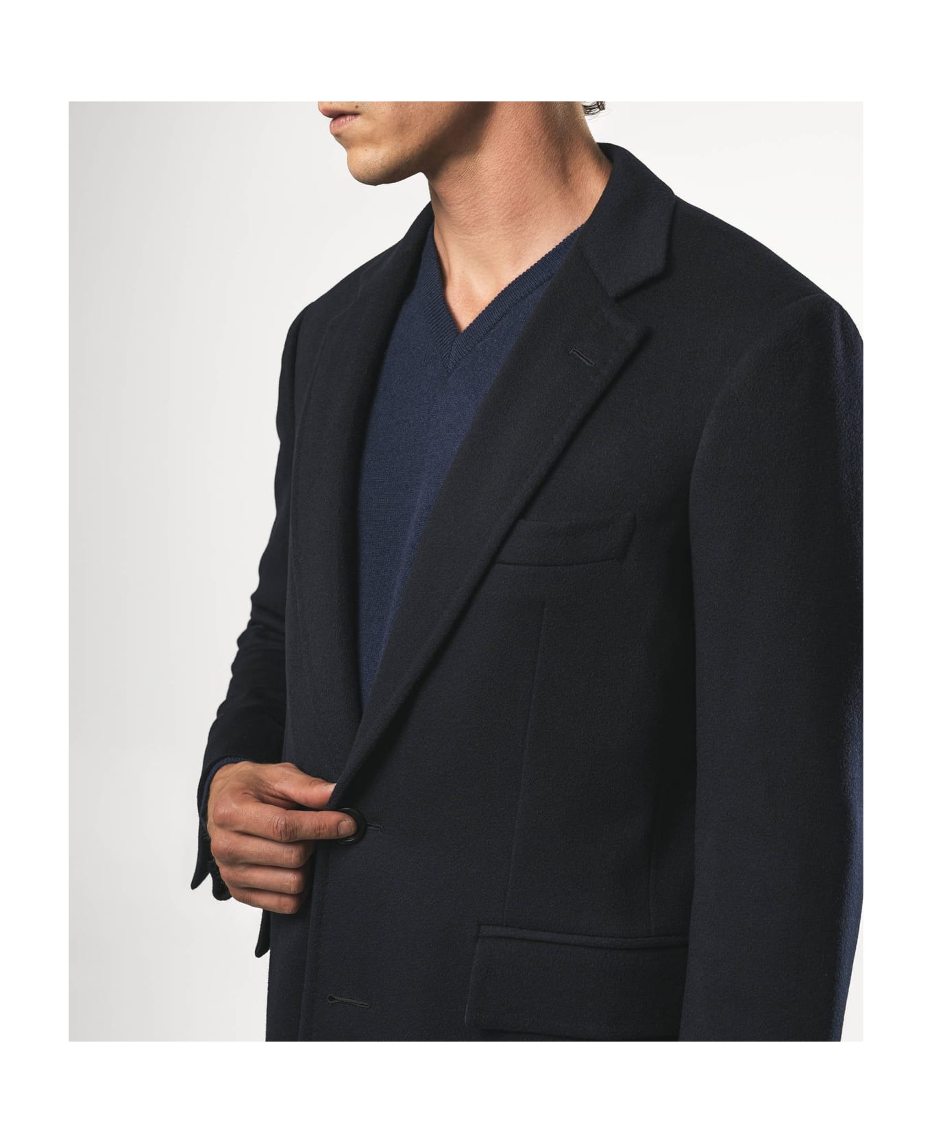 Larusmiani Tailored Coat Henry Coat - MidnightBlue