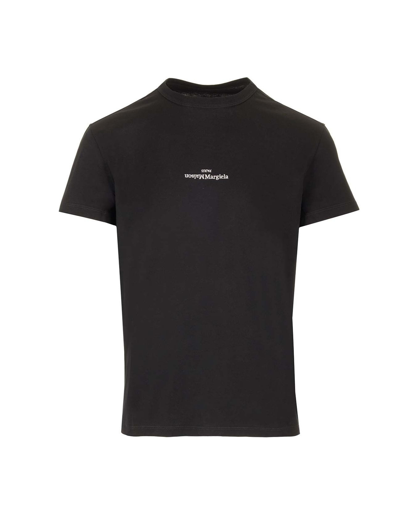 Maison Margiela Distorted Logo T-shirt - Black シャツ