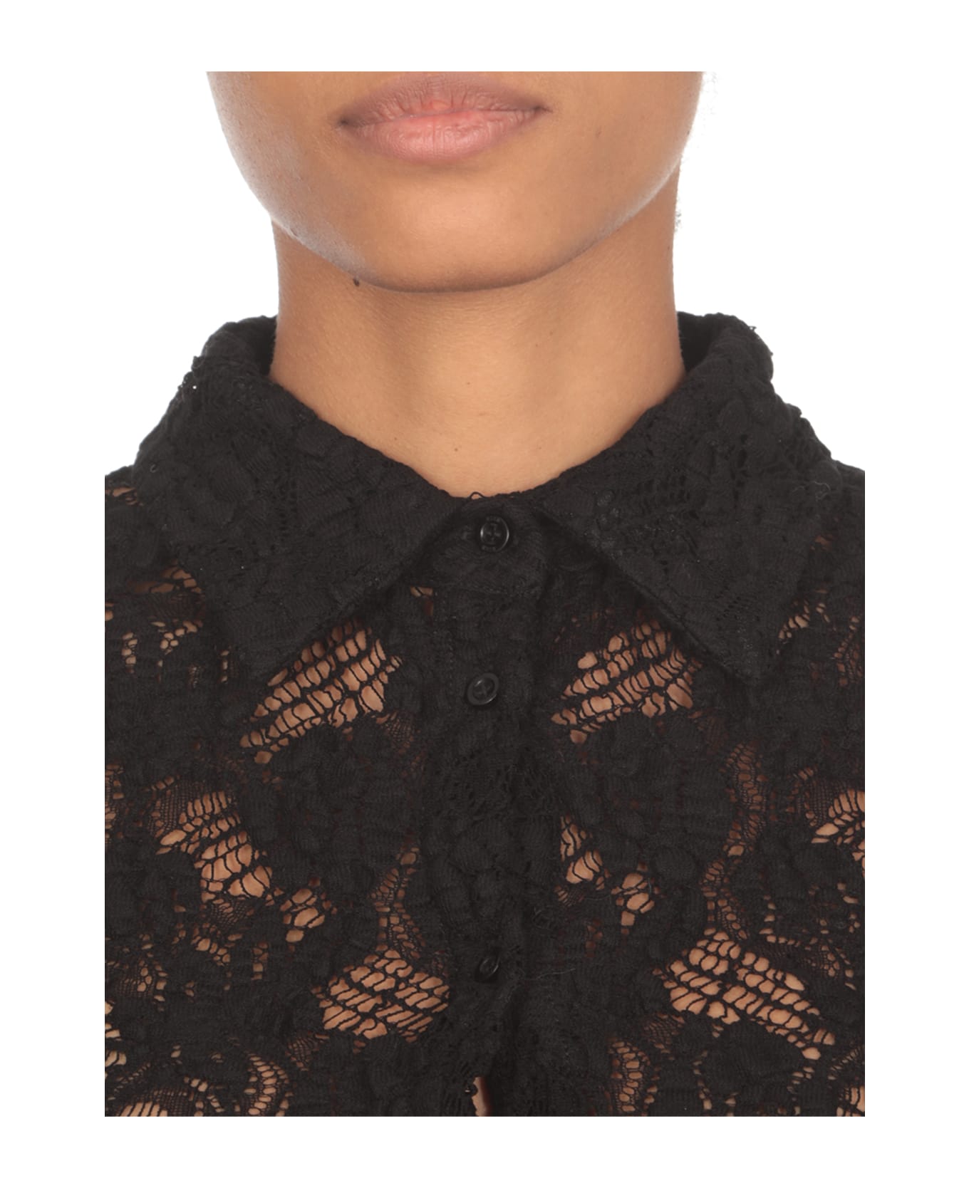 MSGM Lace Shirt Msgm - Black
