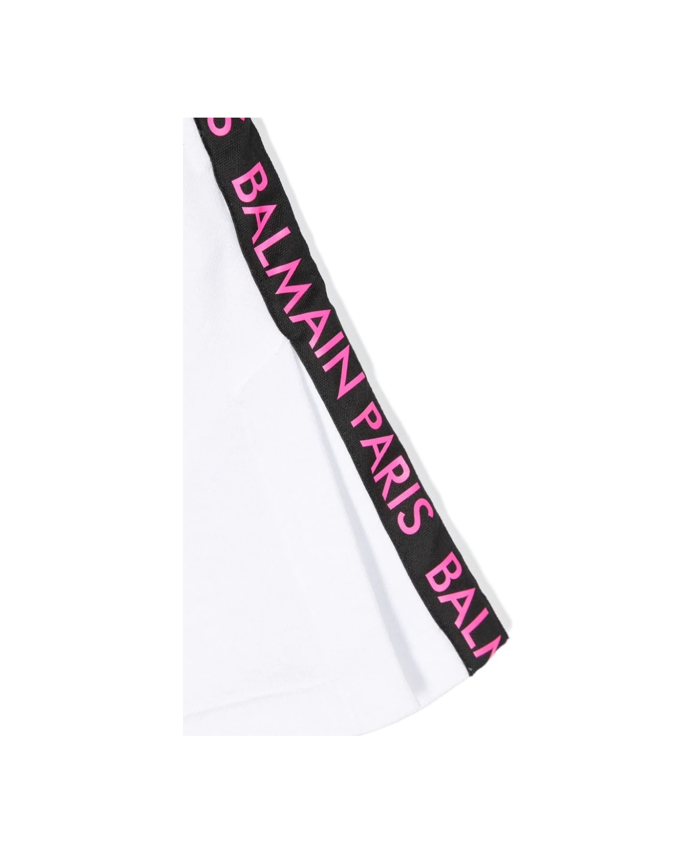 Balmain Shorts Con Stampa Logo - Bianco ボトムス
