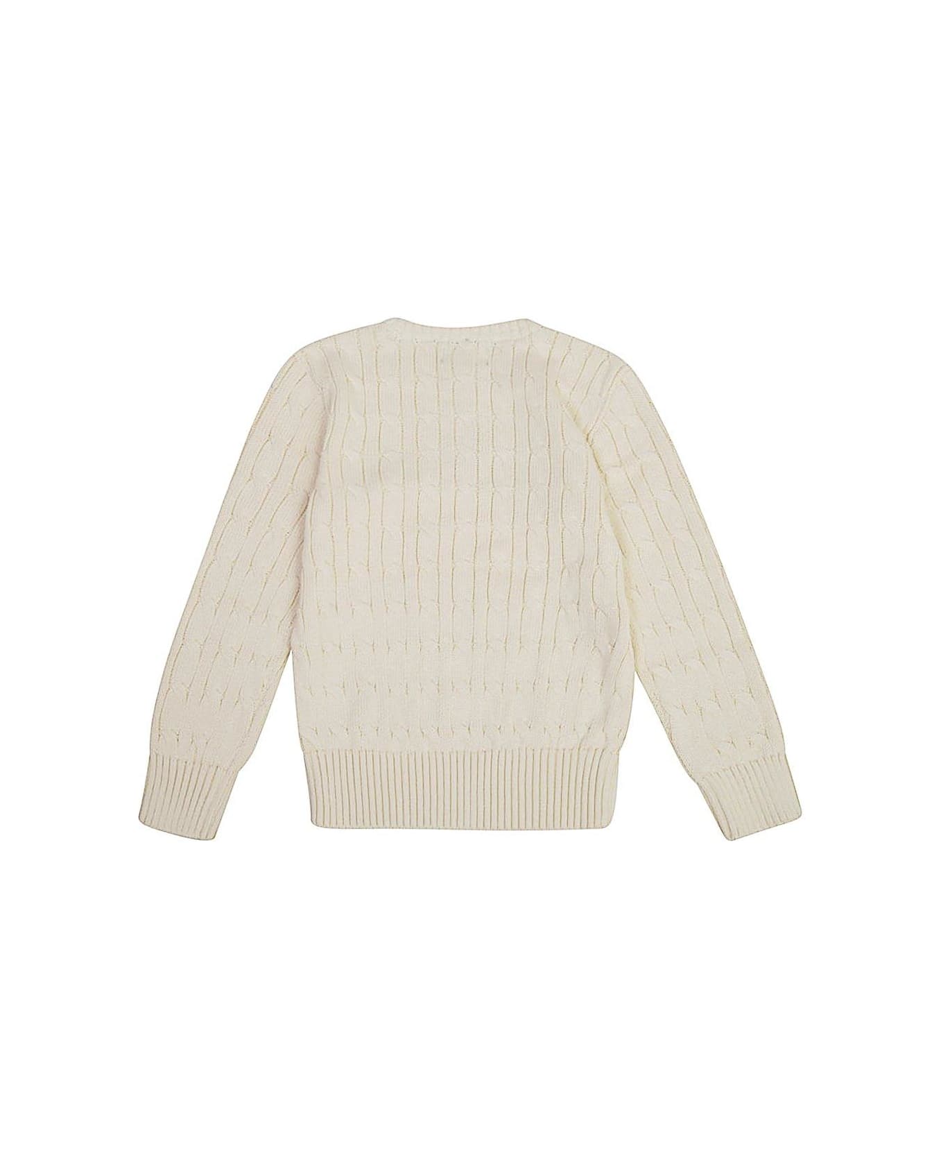 Polo Ralph Lauren Polo Pony Embroidered Knitted Jumper - White