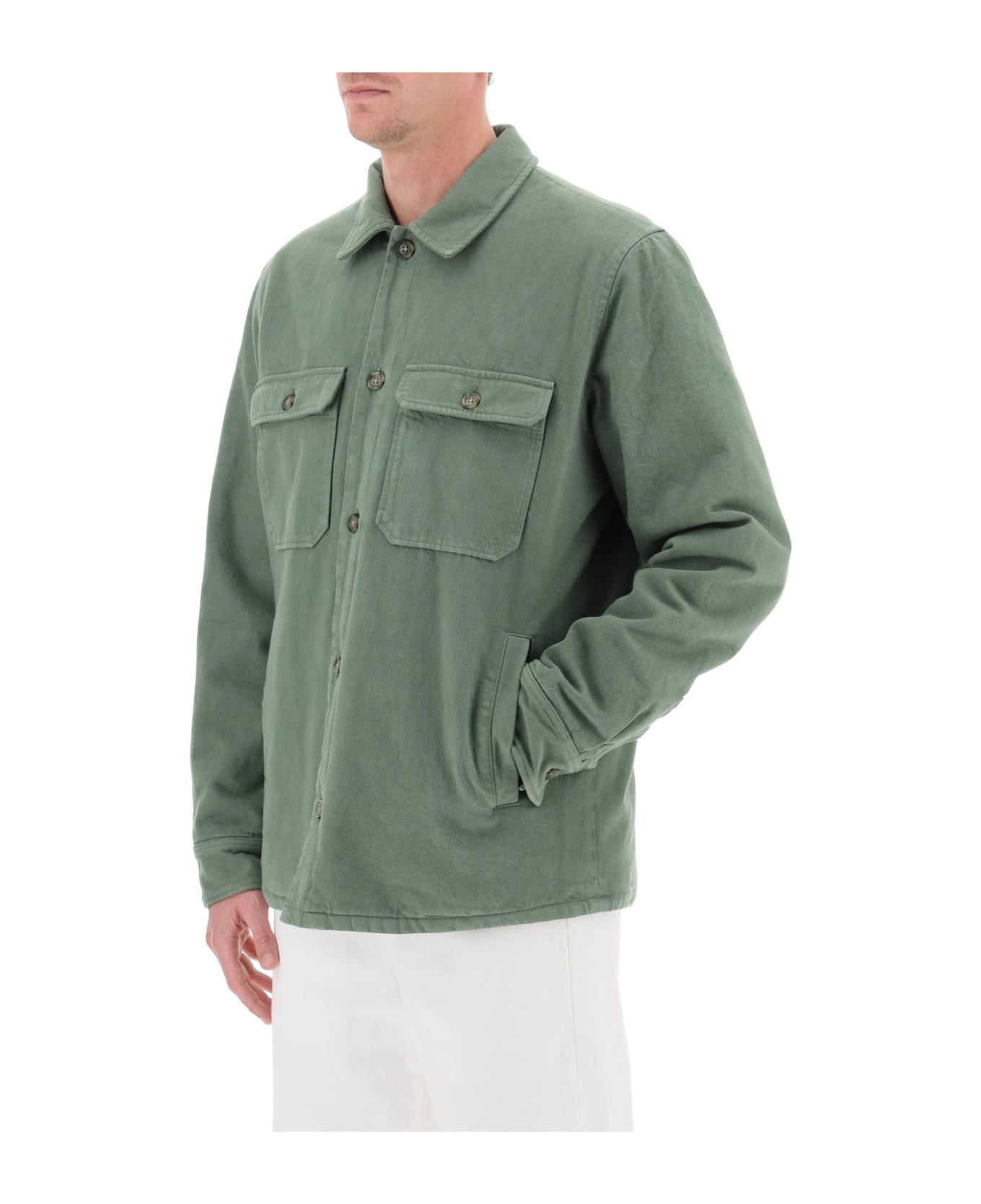 A.P.C. Alessio Padded Overshirt - FORET (Green) ジャケット