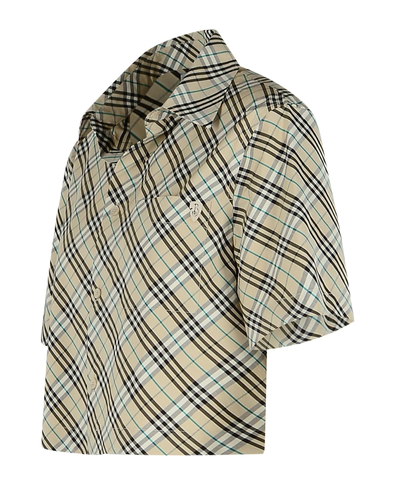 Burberry Cream Cotton Shirt - NEUTRALS