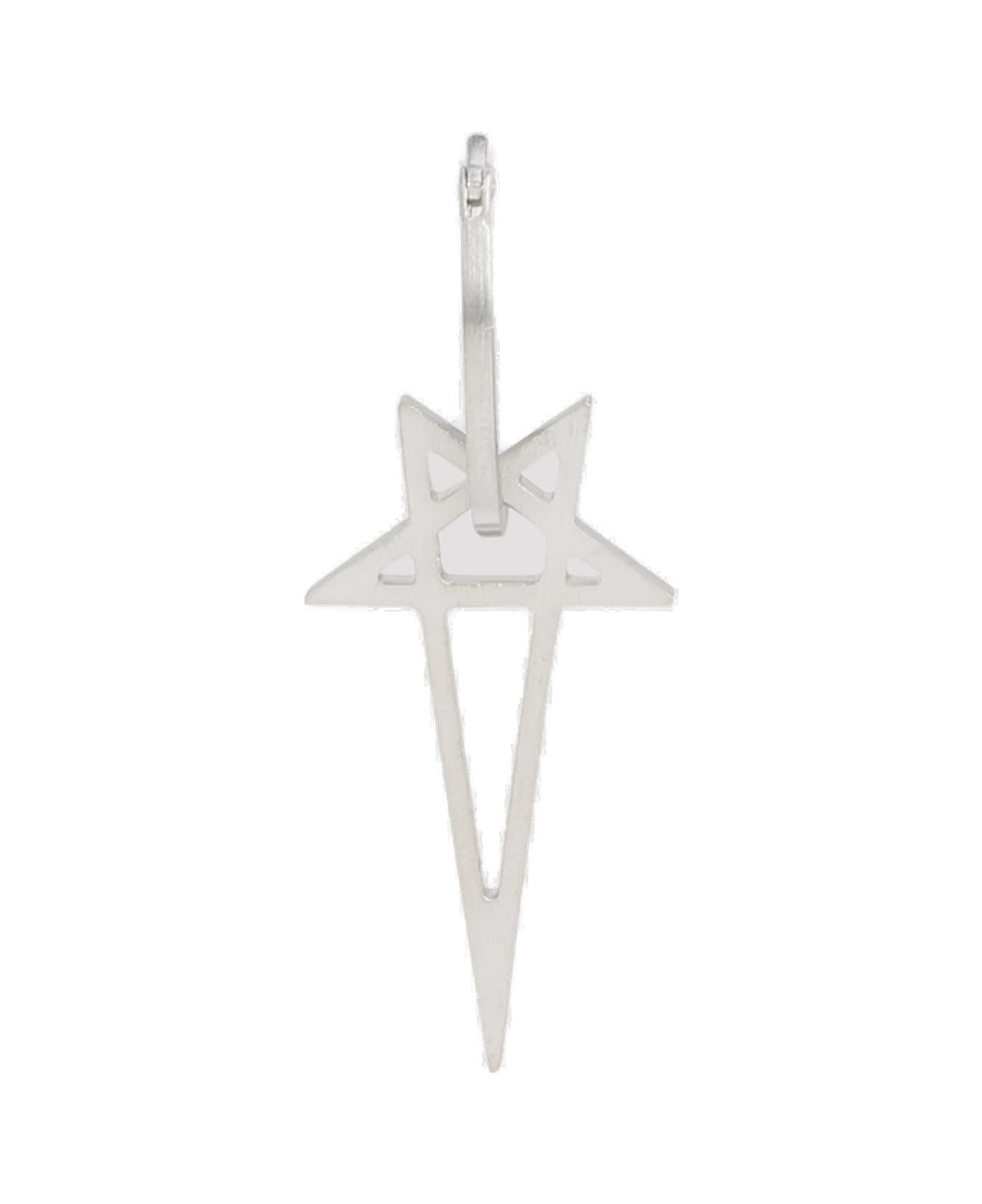 Rick Owens Pentagram Hoop Earring - Palladio