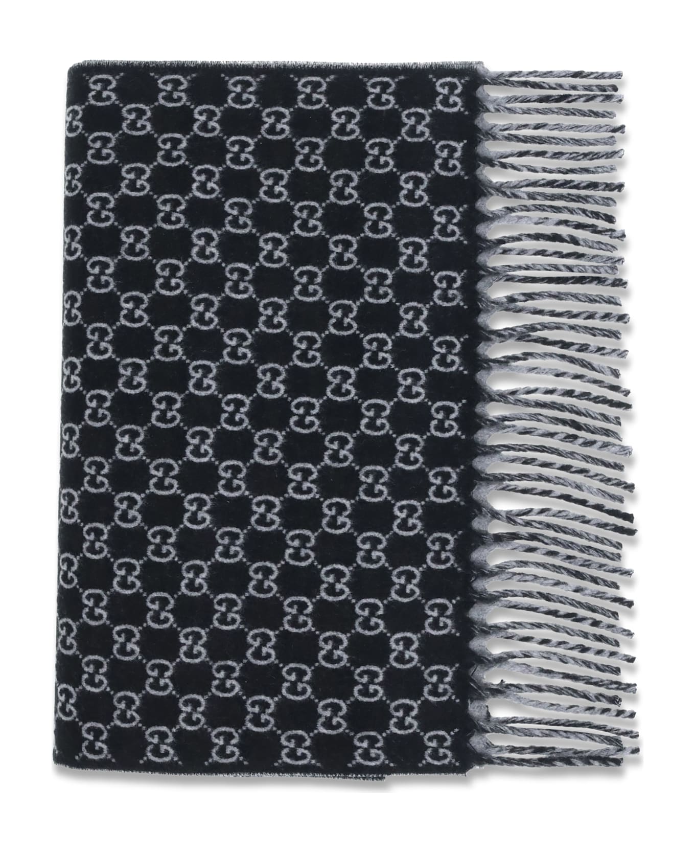 Gucci Wool And Cashmere Scarf With A Gradient Gg Motif