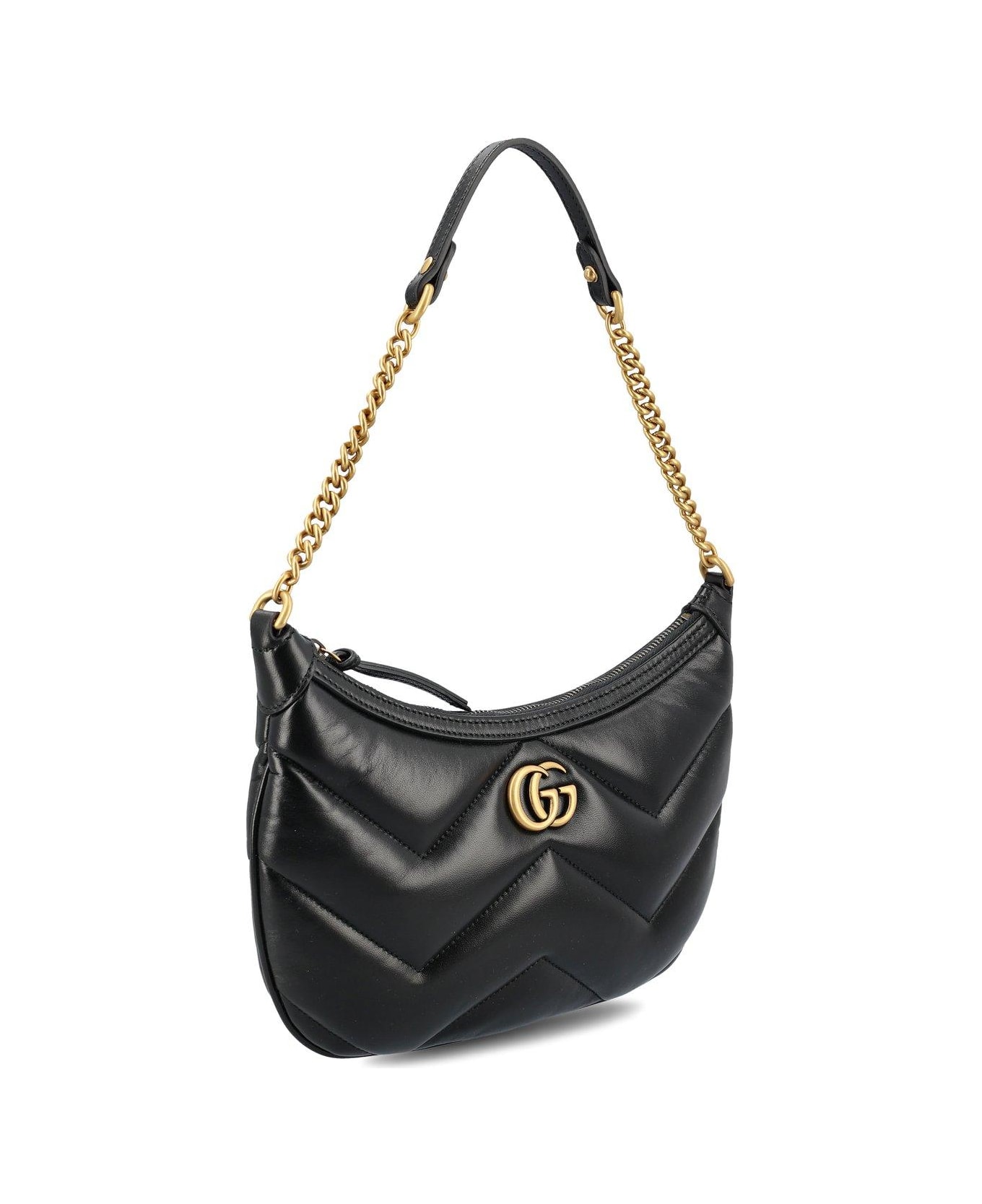 Gucci Gg Marmont Small Shoulder Bag - Black トートバッグ