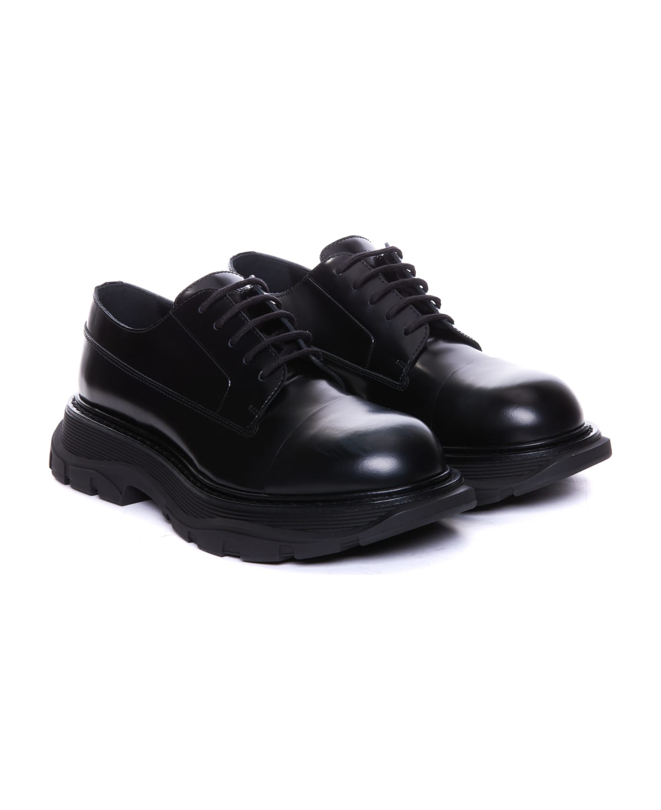 Alexander McQueen Tread Laced Up Shoes - Black