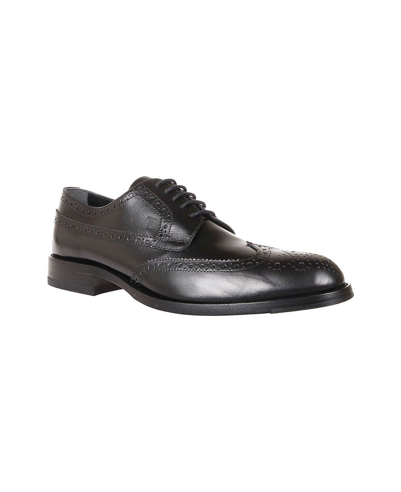 Tod
s Round Toe Lace-up Brogues - Black