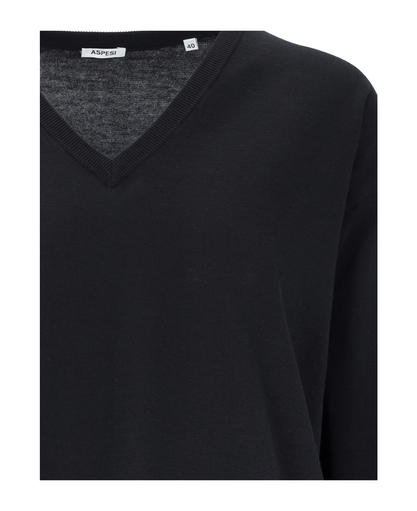 Aspesi V-neck Sweater - Black ニットウェア
