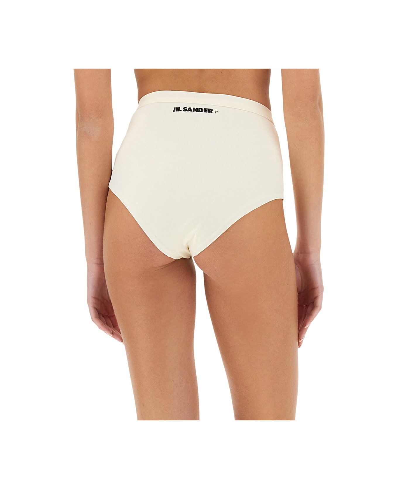 Jil Sander Bikini Briefs With Logo - IVORY