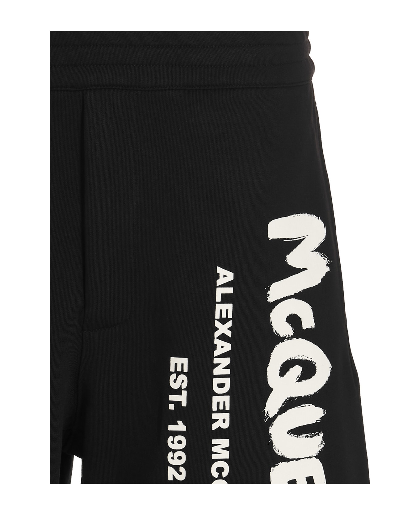 Alexander McQueen Logo Bermuda Shorts - White/Black