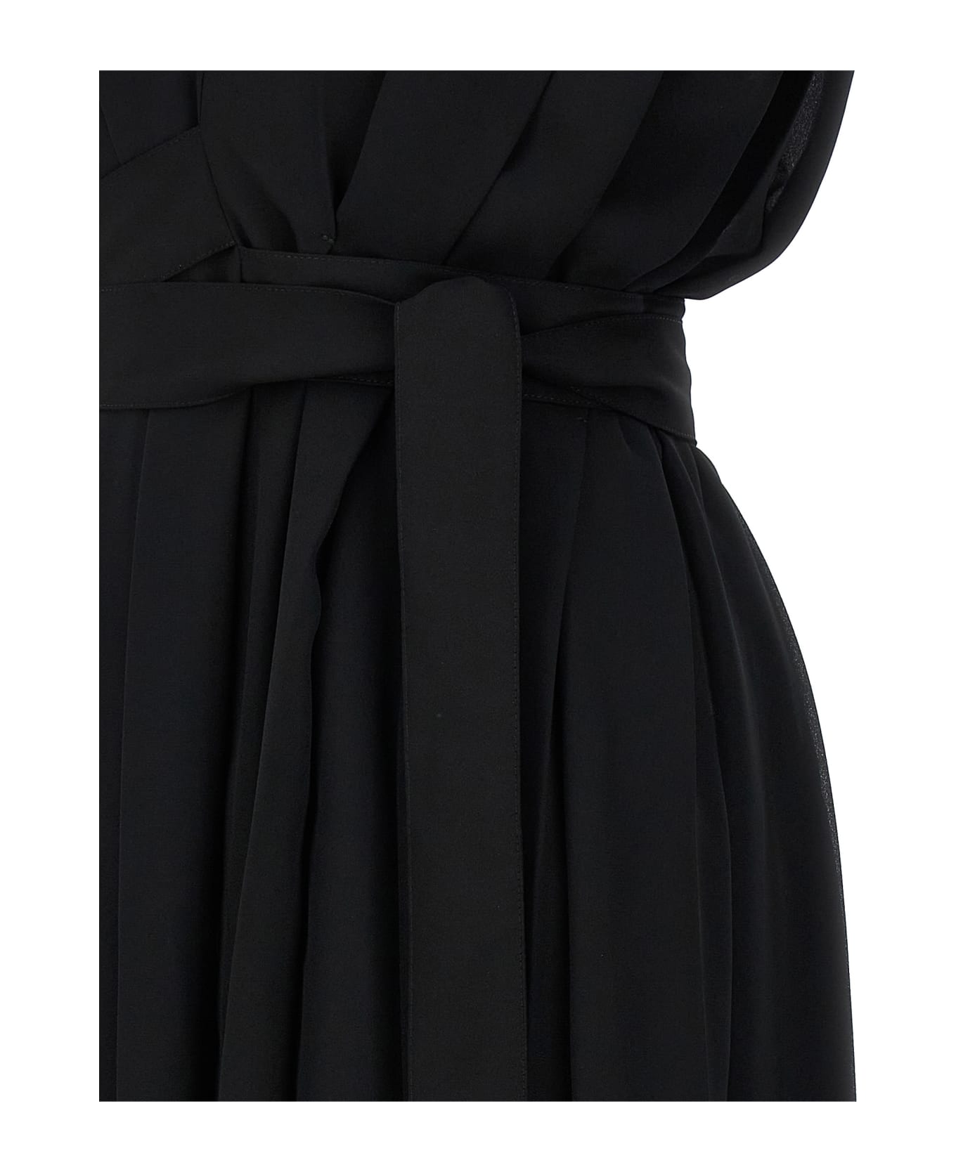 Fabiana Filippi Long Dress Hierogette Pleats - Black